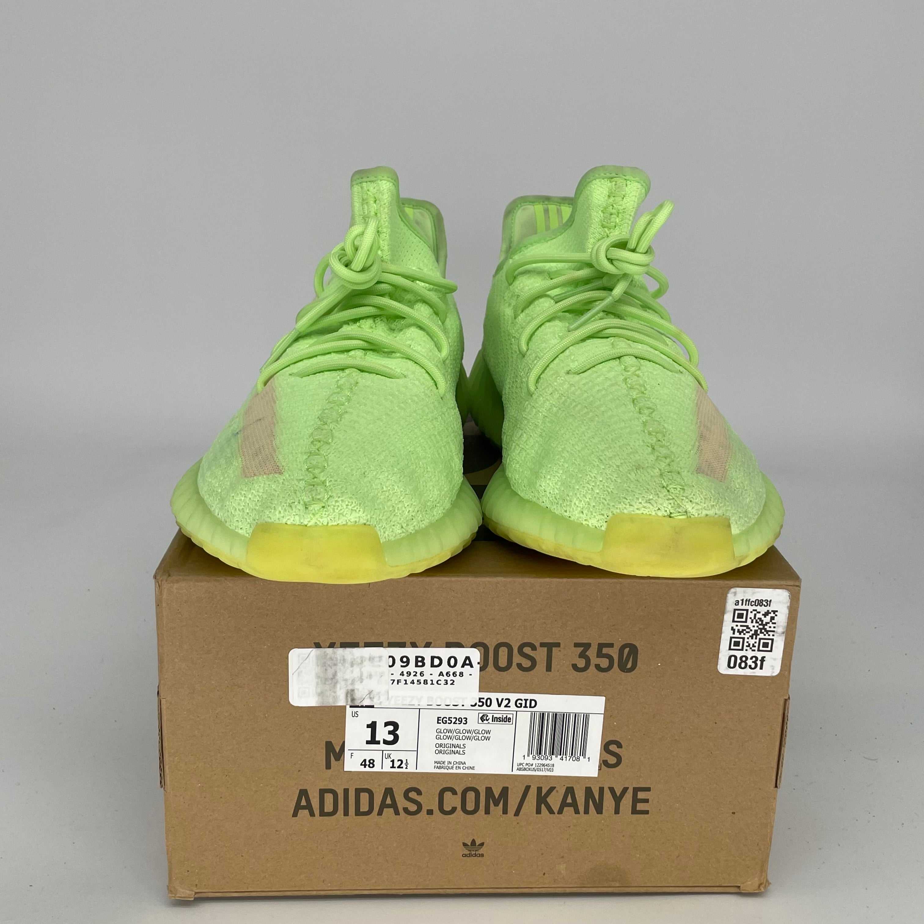 Adidas Yeezy Boost 350 V2 Glow Green - Men's Size 13 Sneakers (EG5293) | Running, Gym & Casual Wear