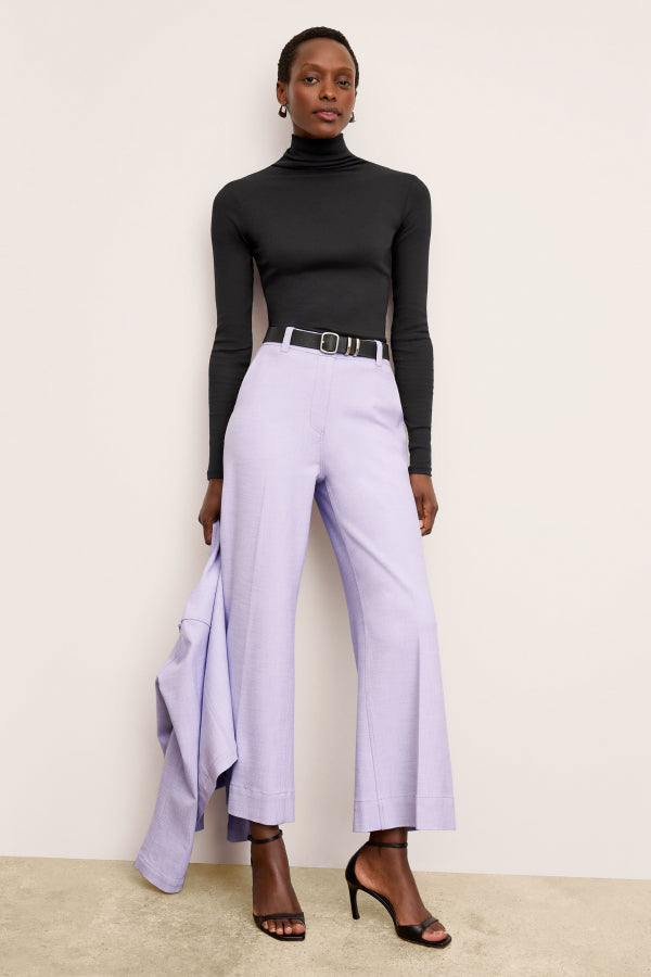 Lani Stretch Tweed Pants in Lilac & Ivory - Comfortable High-Waisted Office Pants for Women | Perfect for Business Casual, Workwear & Professional Outfits