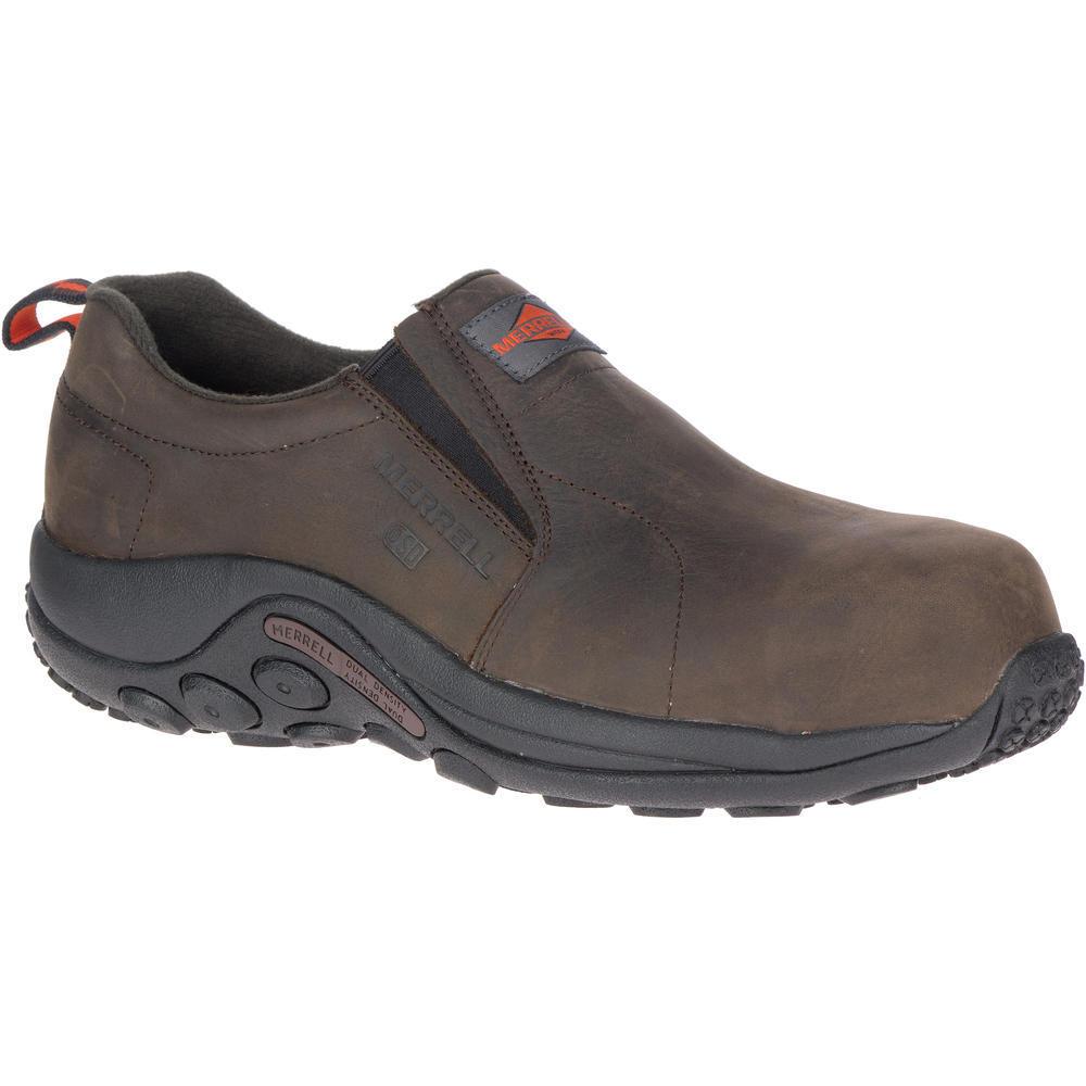 Men's Carbon Fiber Jungle Moc LTR SD Work Shoes - Lightweight Safety Toe for Construction & Outdoor Work - Espresso Brown