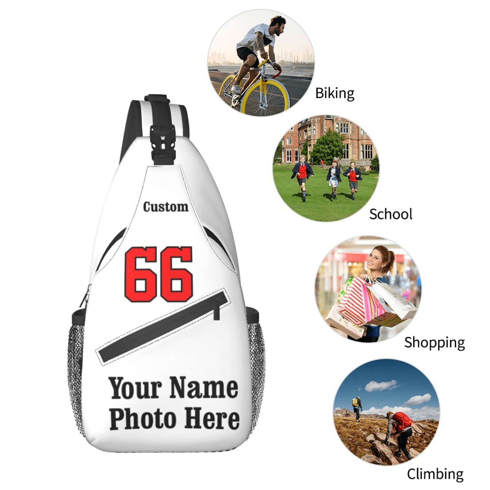 Personalized Crossbody Chest Bag for Travel & Sports - Men & Women