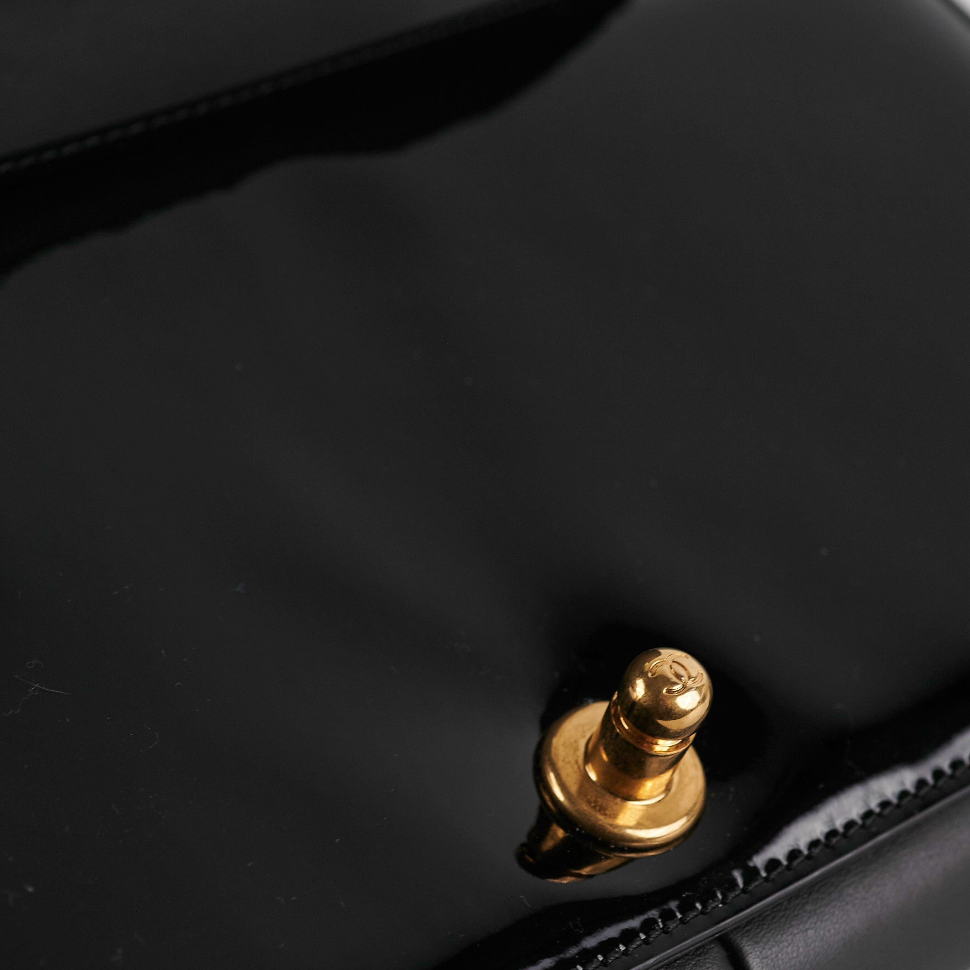 Chanel Old Medium Boy Bag Patent Leather Black - Luxury Designer Handbag for Women, Perfect for Evening Parties & Special Occasions