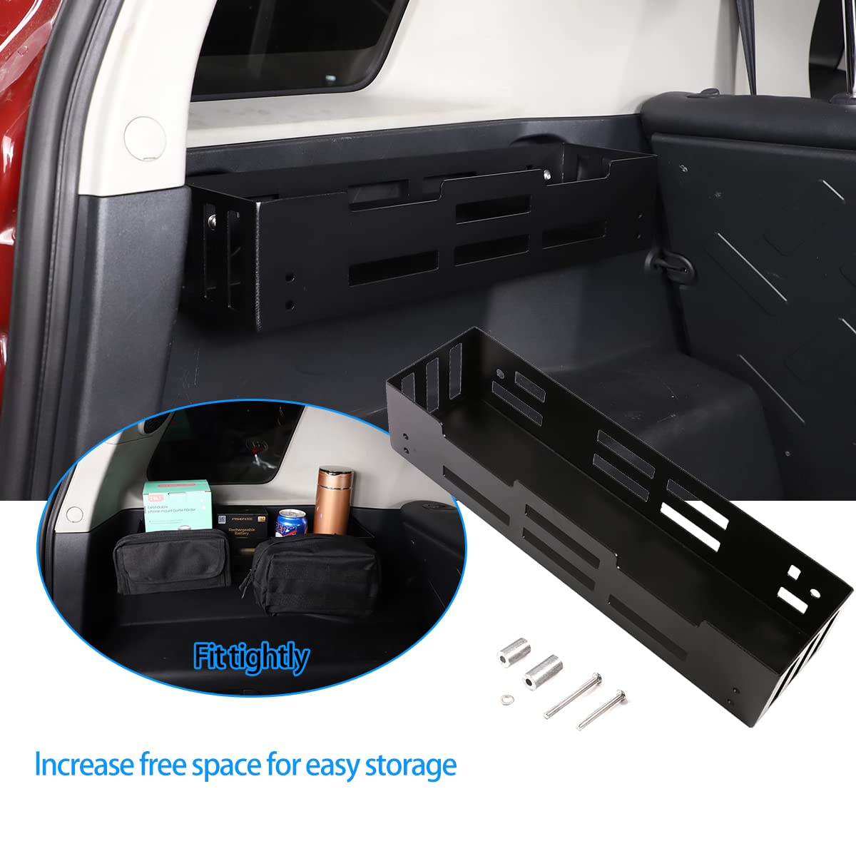 Toyota FJ Cruiser 2007-2021 Center Console Side Outlet Storage Bag & Trunk Organizer Box (Type A) - Perfect for Road Trips, Camping Gear, and Vehicle Organization