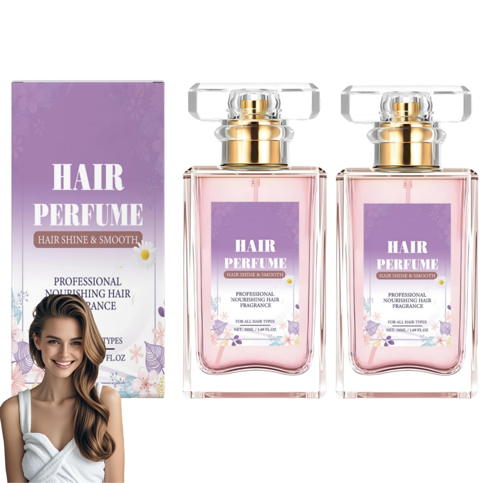 **Pheromone Hair Perfume & Essential Oil Mist for Women - Moisturizing & Nourishing Dry, Damaged Hair - Anti-Frizz Treatment for Smooth, Healthy Hair - Perfect for Daily Styling & Special Occasions (1 Box)**