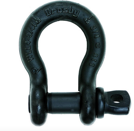 Crosby S 209T Theatrical Black Shackles - Heavy Duty Rigging Hardware for Stage Performances & Industrial Use