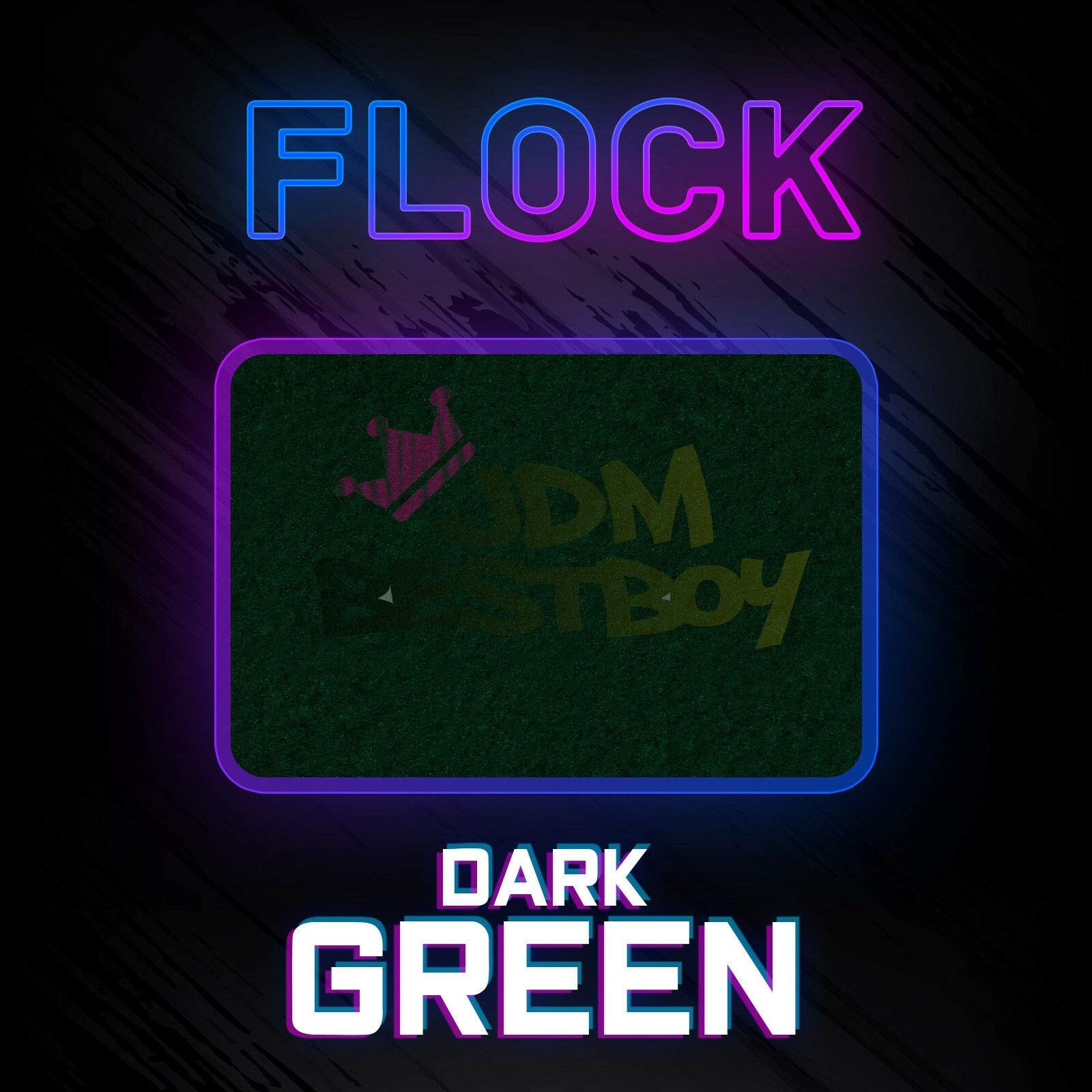 Premium Dark Green Flock Heat Transfer Vinyl (HTV) Sheet - 20