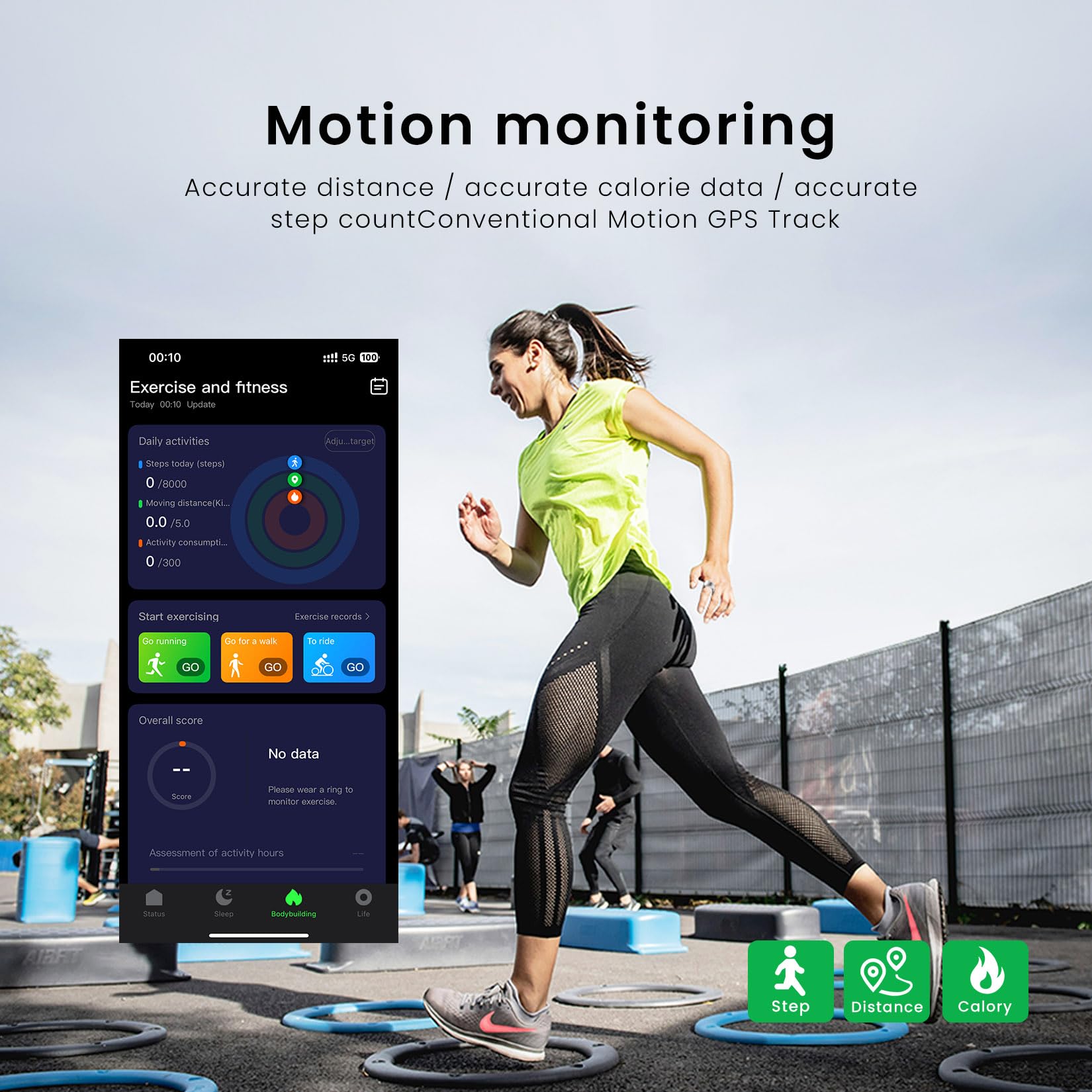Smart Ring with Sleep Tracking & Heart Rate Monitor - Fitness Tracker for Men & Women (Black, Size 13) - Perfect for Health Monitoring & Workout Tracking