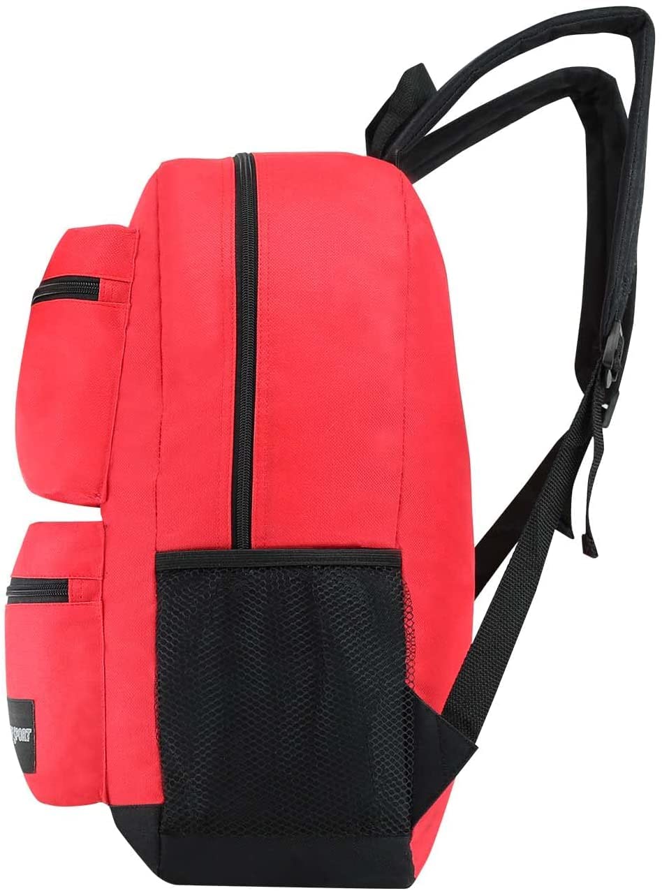 6-Pack 17 Inch Backpacks with 18 Piece School Supplies Set - Includes Pens, Pencils & Crayons - Bulk Back to School Bundle for Elementary, Middle & High School Students - 6 Colorful Styles - Perfect for Classroom, Study & Daily Use