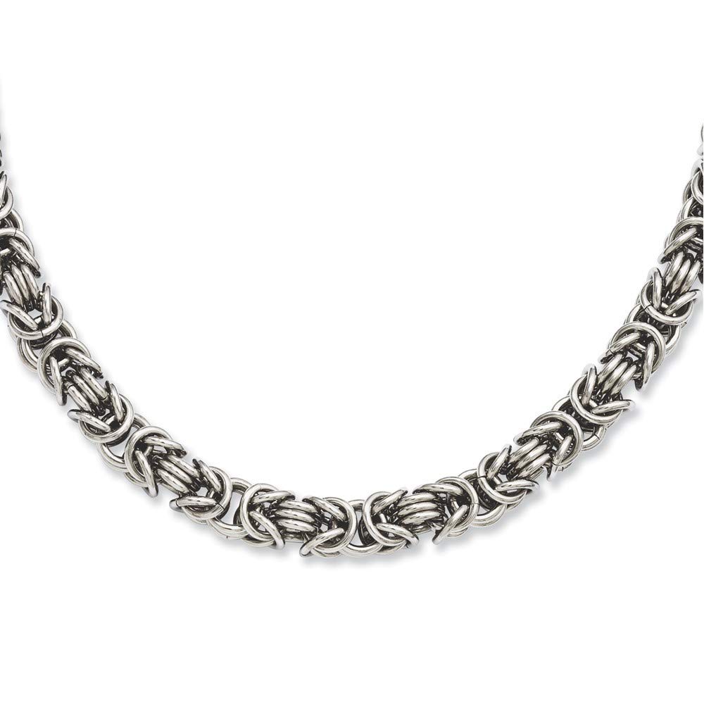 Stainless Steel Polished Lobster Clasp Link Chain Necklace - 22 Inch Women's Jewelry Gift for Birthday, Anniversary & Special Occasions | Elegant Everyday Wear & Party Accessory
