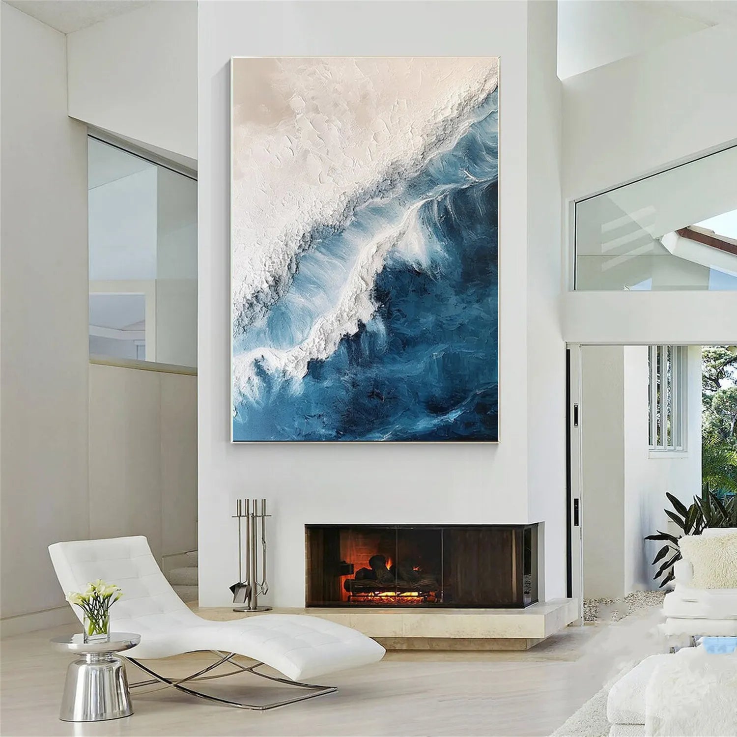 Ocean And Sky Painting #OS 204 - Stunning Seascape Wall Art for Home & Office Decor - Perfect for Living Room, Bedroom or Beach House