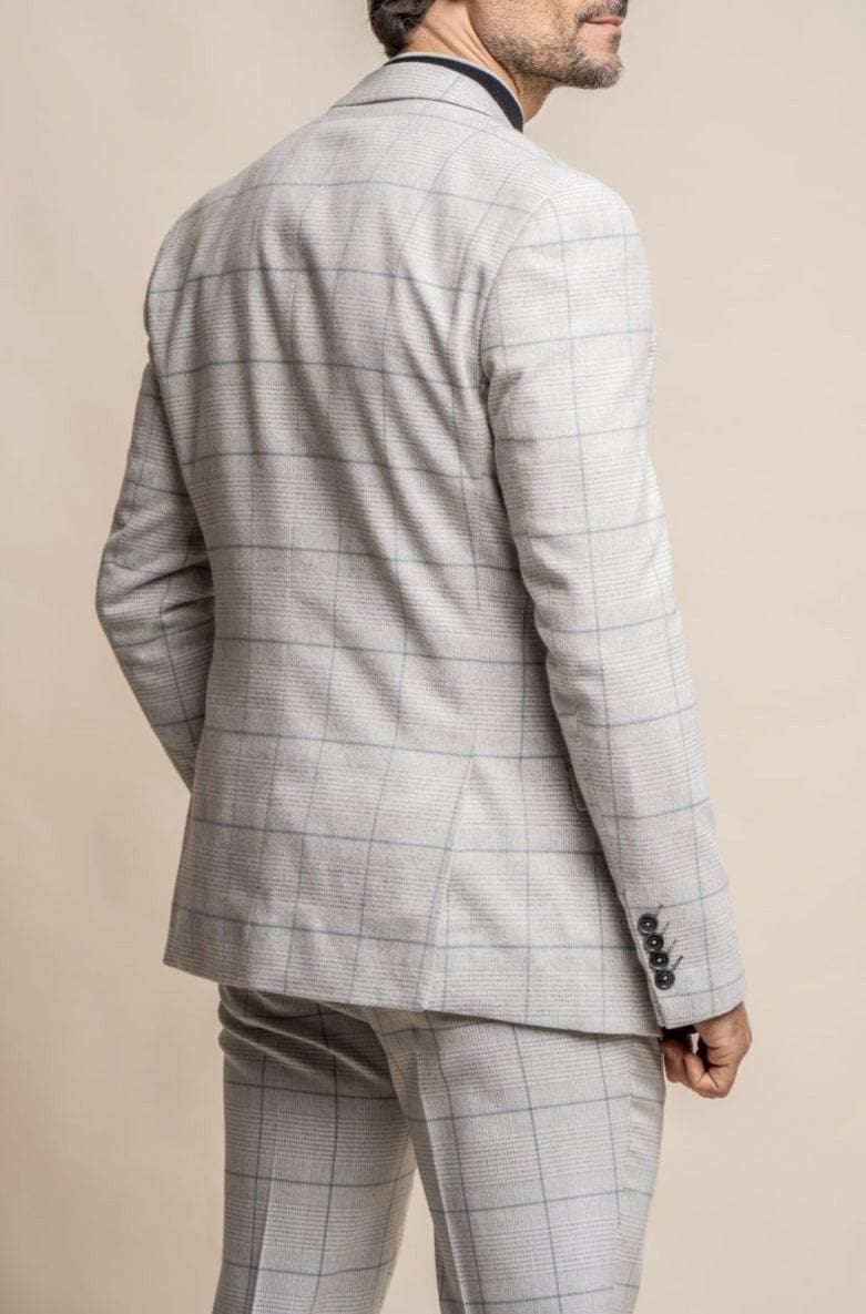 Cavani Radika Light Grey Slim Fit Blazer for Men - Modern Tailored Suit Jacket | Perfect for Business Meetings, Weddings & Formal Events