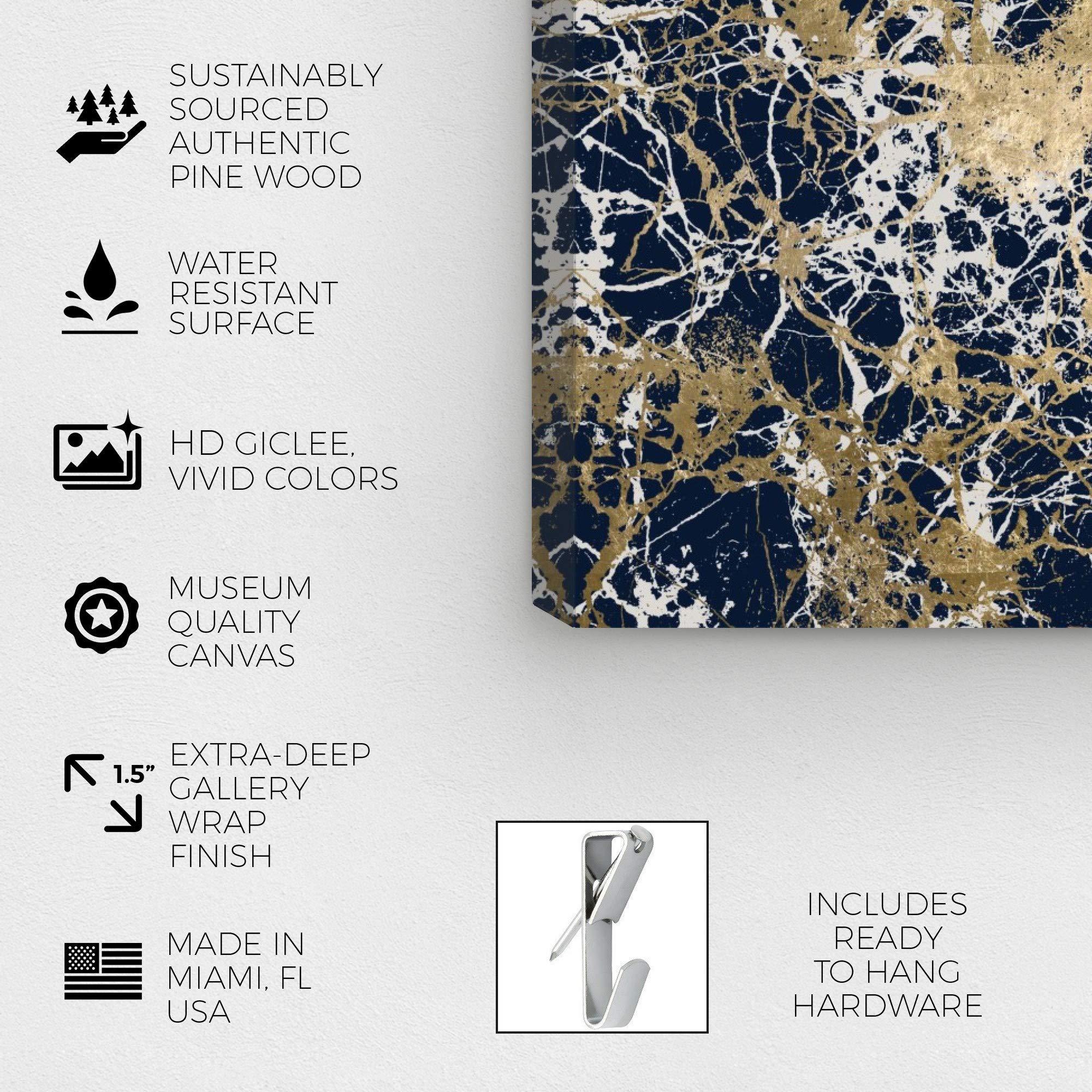 Abstract Wall Art Canvas Prints 'Calimas White' by Oliver Gal Artist Co. - Modern Home & Office Decor for Living Room, Bedroom, or Workspace