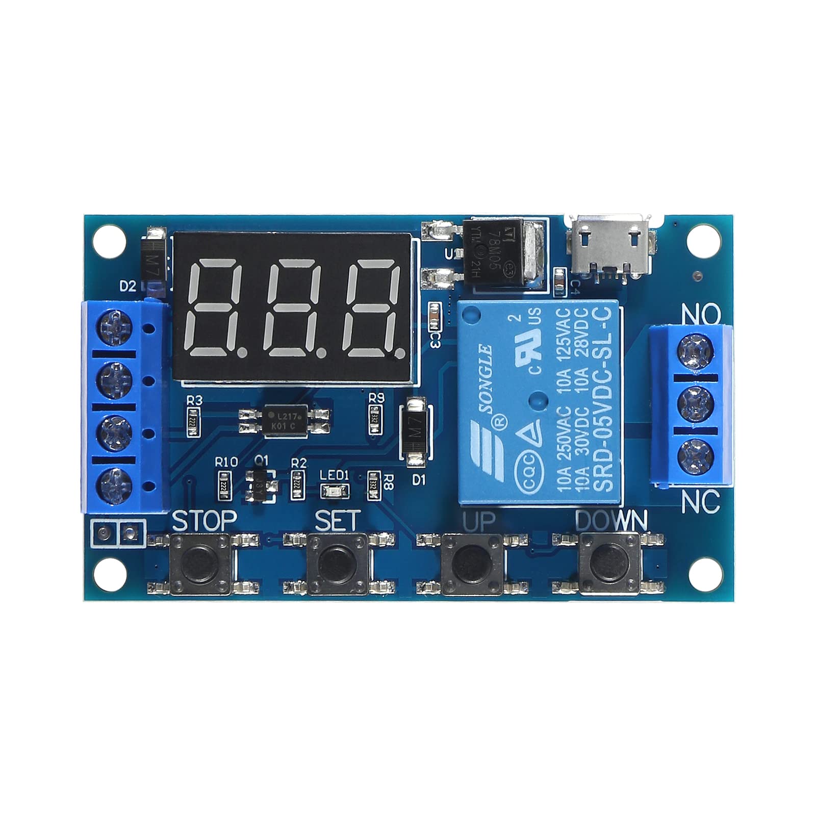 3Pcs DC 6-30V Programmable Timer Relay Module with LCD Display - Adjustable Delay & Cycle Timer, 5V Micro USB Power - Smart Home Automation Controller for Lighting, Irrigation & Appliance Control