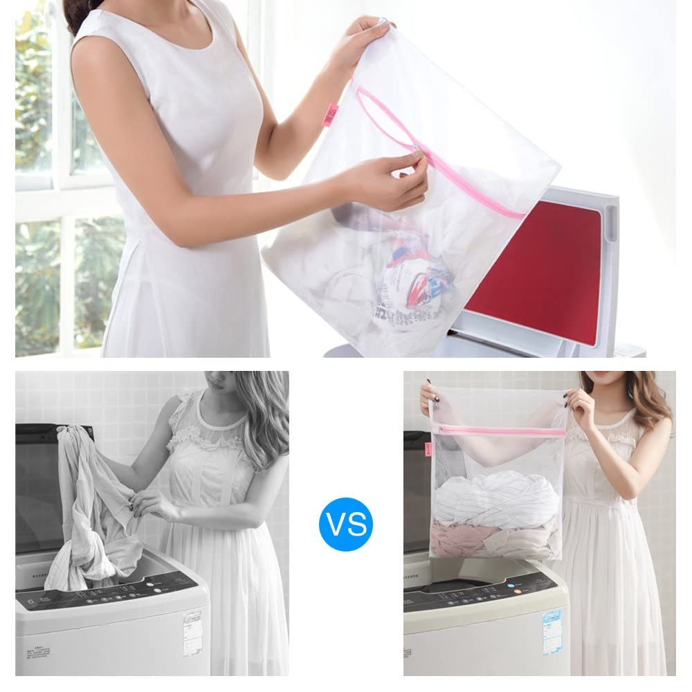 GOGOODA 7-Piece Delicate Laundry Bags Set with Premium Zipper - Mesh Washing Bags for Bras, Underwear, Lingerie, Stockings & Blouses - Travel Storage Organizer for Gentle Cycle Washing - Perfect for Home, Dorm & Hotel Use