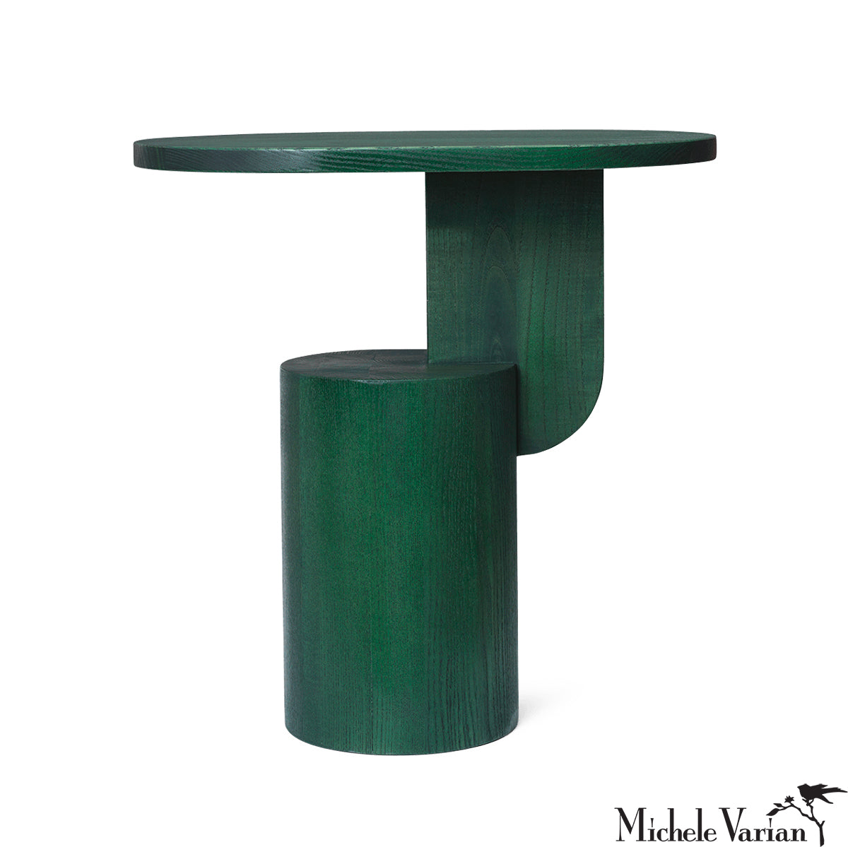 Modern Bauhaus Style Green Side Table - Minimalist End Table for Living Room, Bedroom, or Office - Perfect for Small Spaces & Home Decor