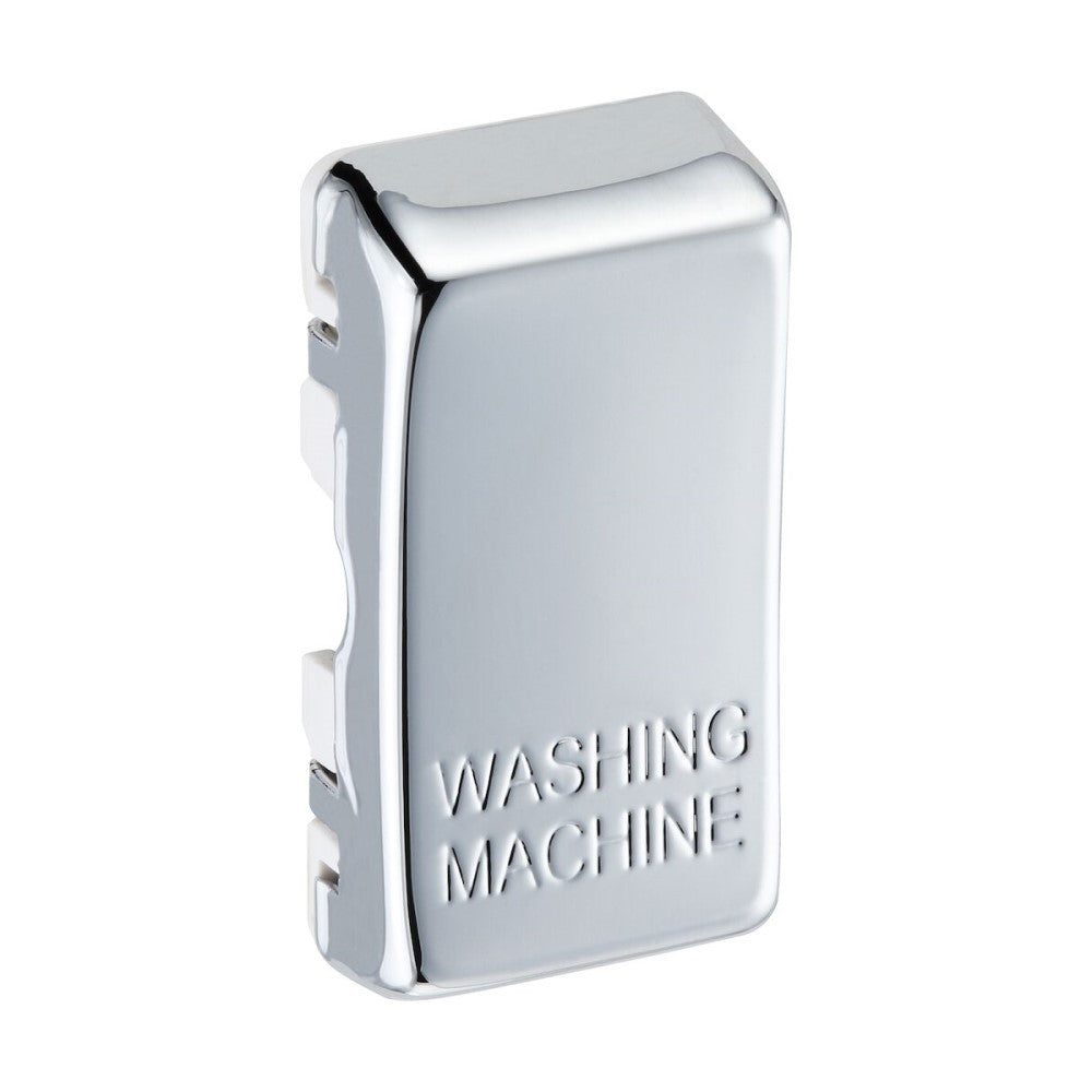 BG Nexus Metal Polished Chrome Appliance Engraved Grid Rocker Light Switch - Perfect for Modern Homes, Kitchens, Bathrooms and Office Spaces