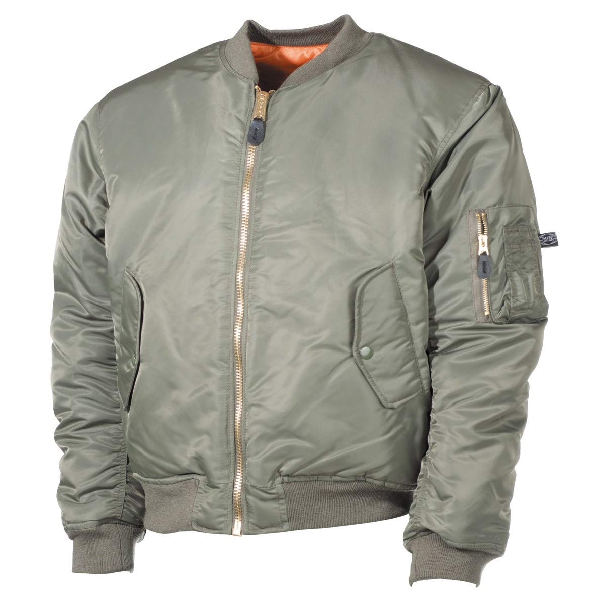 MFH US MA1 Flight Jacket - Military Green Bomber Jacket for Men | Cold Weather Outerwear & Casual Streetwear Style