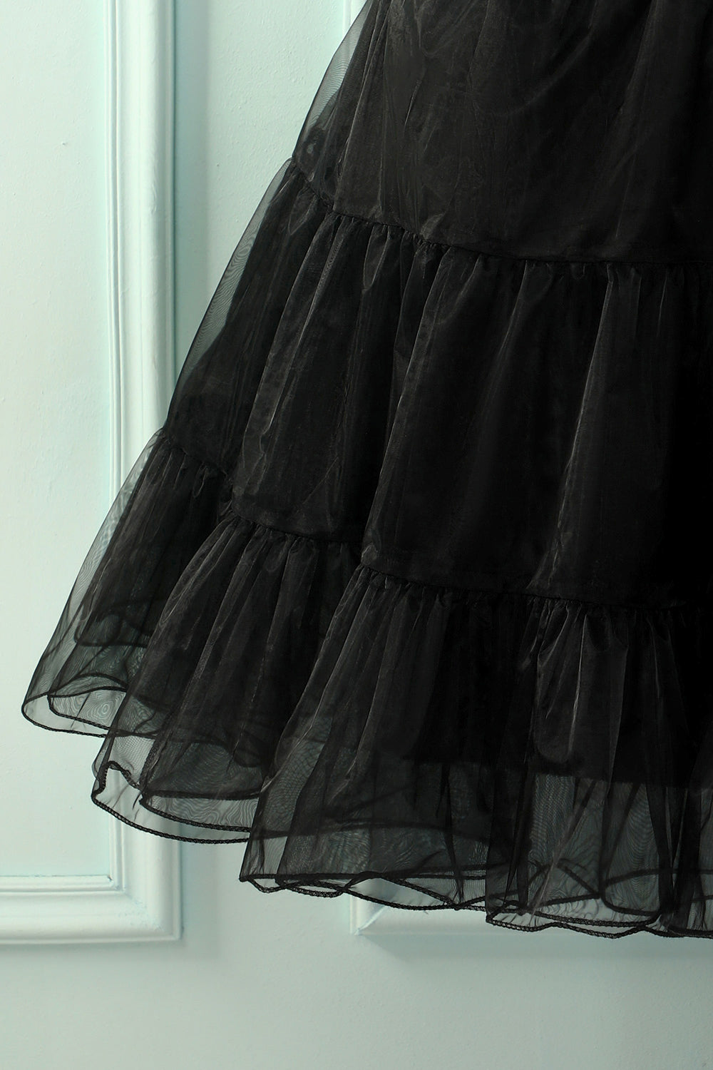 Black Tutu Petticoat for Women - Fluffy Layered Tulle Skirt for Ballet, Dance, Cosplay & Party - Elegant Petticoat Underskirt for Dresses & Costumes