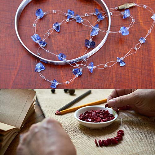 2 Rolls Clear Elastic String Beading Cord - 0.6mm & 0.8mm Strong Stretchy Crystal Bead Wire for Jewelry Making, DIY Bracelets, Necklaces - Perfect for Handmade Crafts, Beading Projects & Gift Making (AM12)