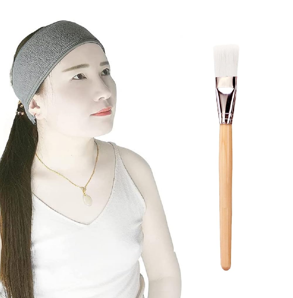 ZAUKY 2-Piece Plastic Solid Hair Dye Brush Set with 2 Hair Bands & 2 Bleach Brushes - Perfect for At-Home Hair Coloring, Facial Treatments & DIY Beauty Care (Combo Pack)