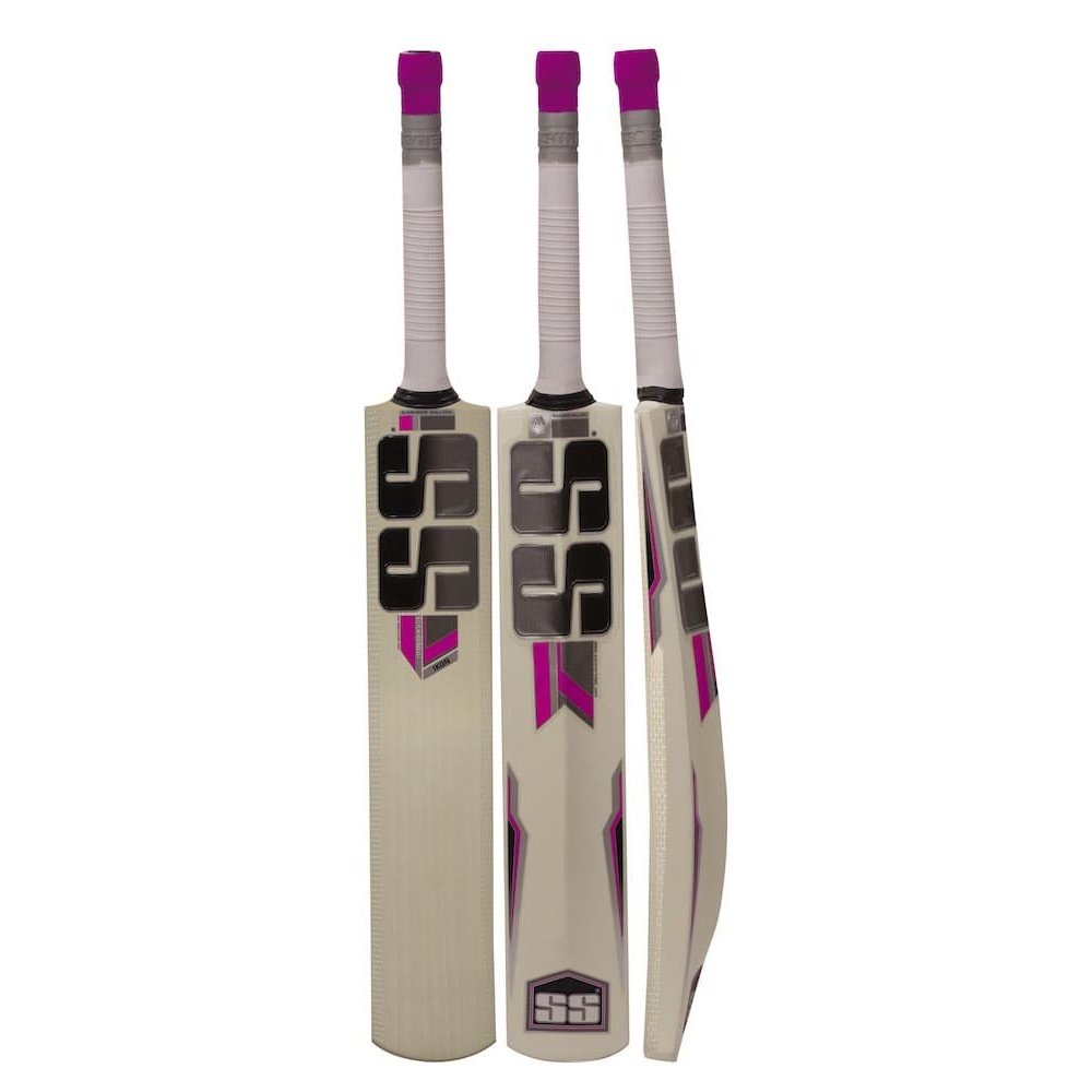 SS Ikon Kashmir Willow Junior Cricket Bat - Lightweight & Durable for Kids & Youth - Perfect for Practice, Training & Matches