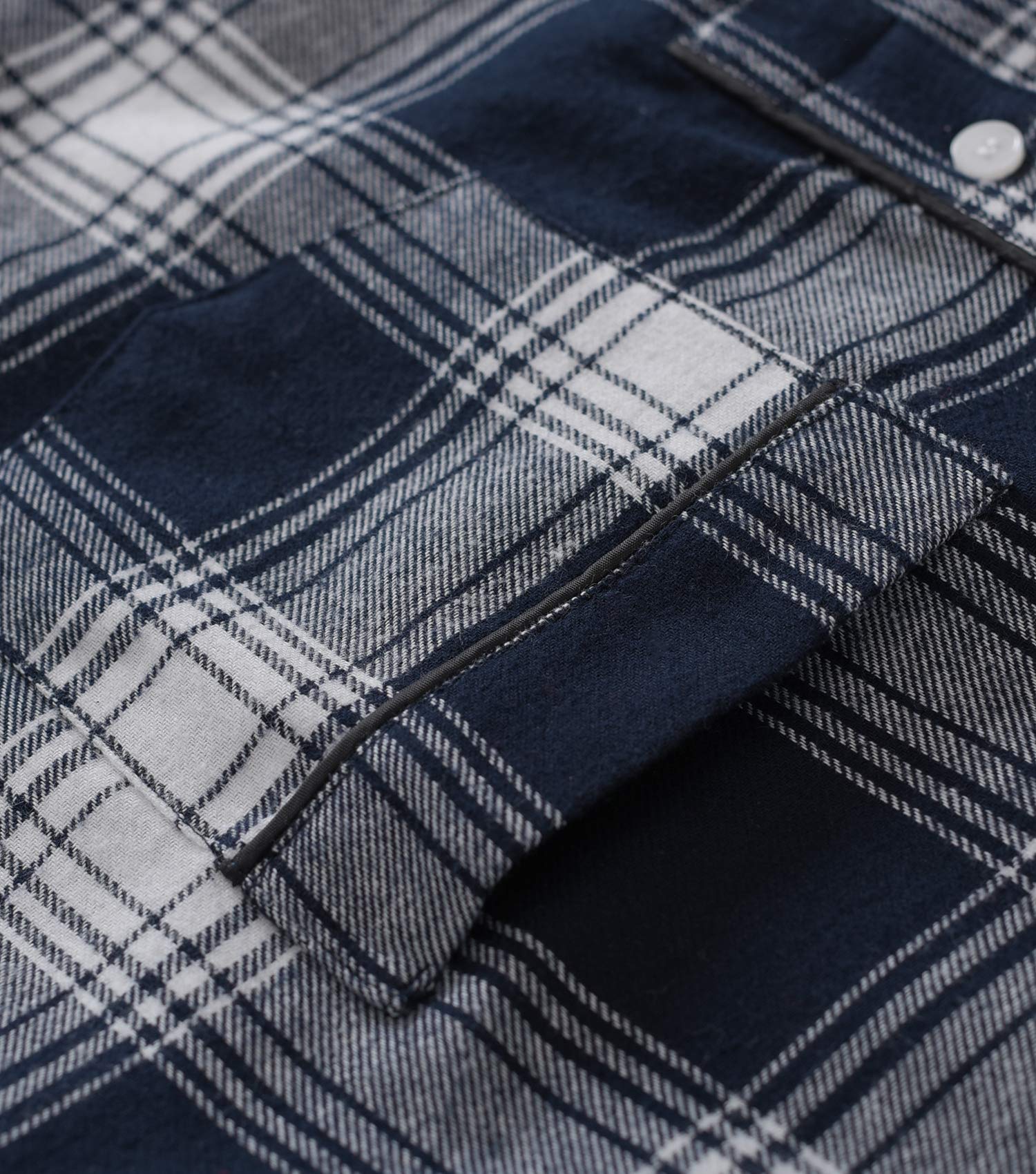 Latuza Men's Cotton Flannel Nightshirt - Soft & Comfortable Sleepwear for Lounge & Bedtime - Perfect for Relaxing at Home or Cold Weather Nights