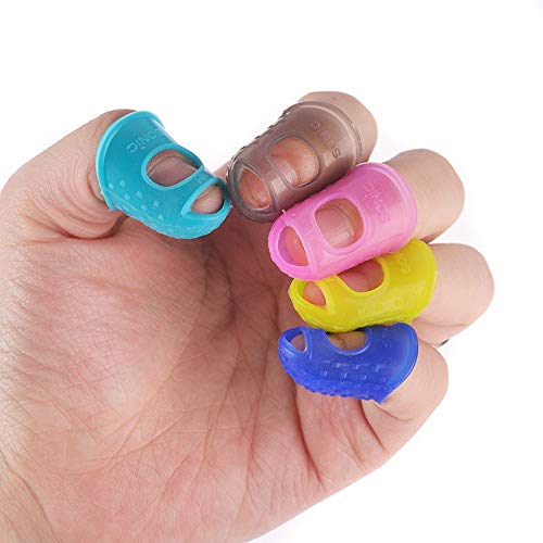 Breathable Hollow Silicone Thimble Tips for Knitting & Sewing - Multicolor DIY Craft Needlework Accessories (Large Size) - Perfect for Handmade Projects & Fabric Crafts