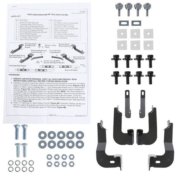 2013-2016 Toyota RAV4 Chrome Stainless Steel Side Step Nerf Bars - Heavy Duty Running Boards for Off-Road & Daily Driving - Perfect for Truck Accessories & SUV Protection