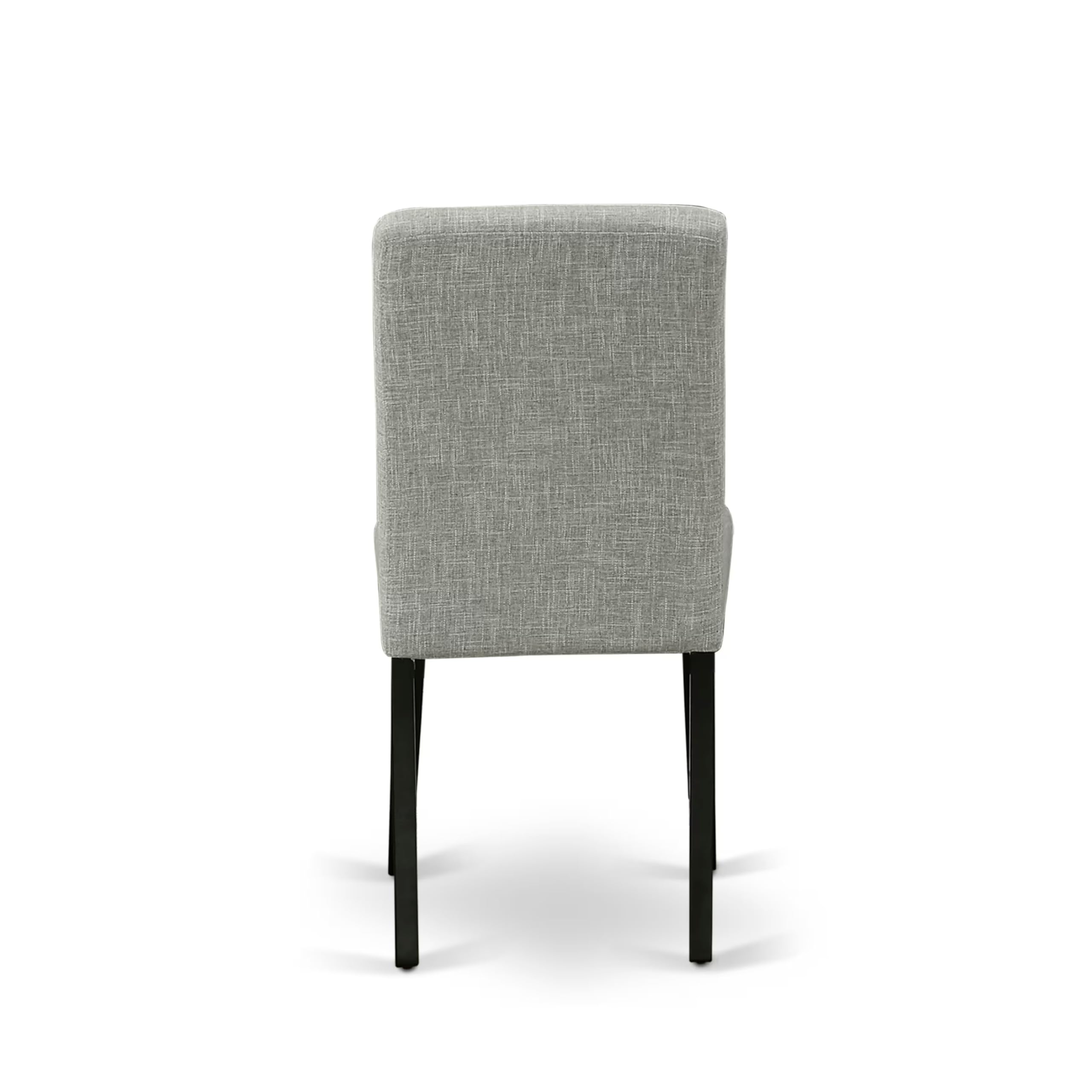 East West Furniture 5-Piece Kitchen Table Set for 4 - Rectangle Dining Table with V-Legs & 4 Shitake Linen Fabric Parson Chairs, 40x72 Inch, Multi-Color - Perfect for Small Dining Rooms, Breakfast Nooks & Cozy Family Meals
