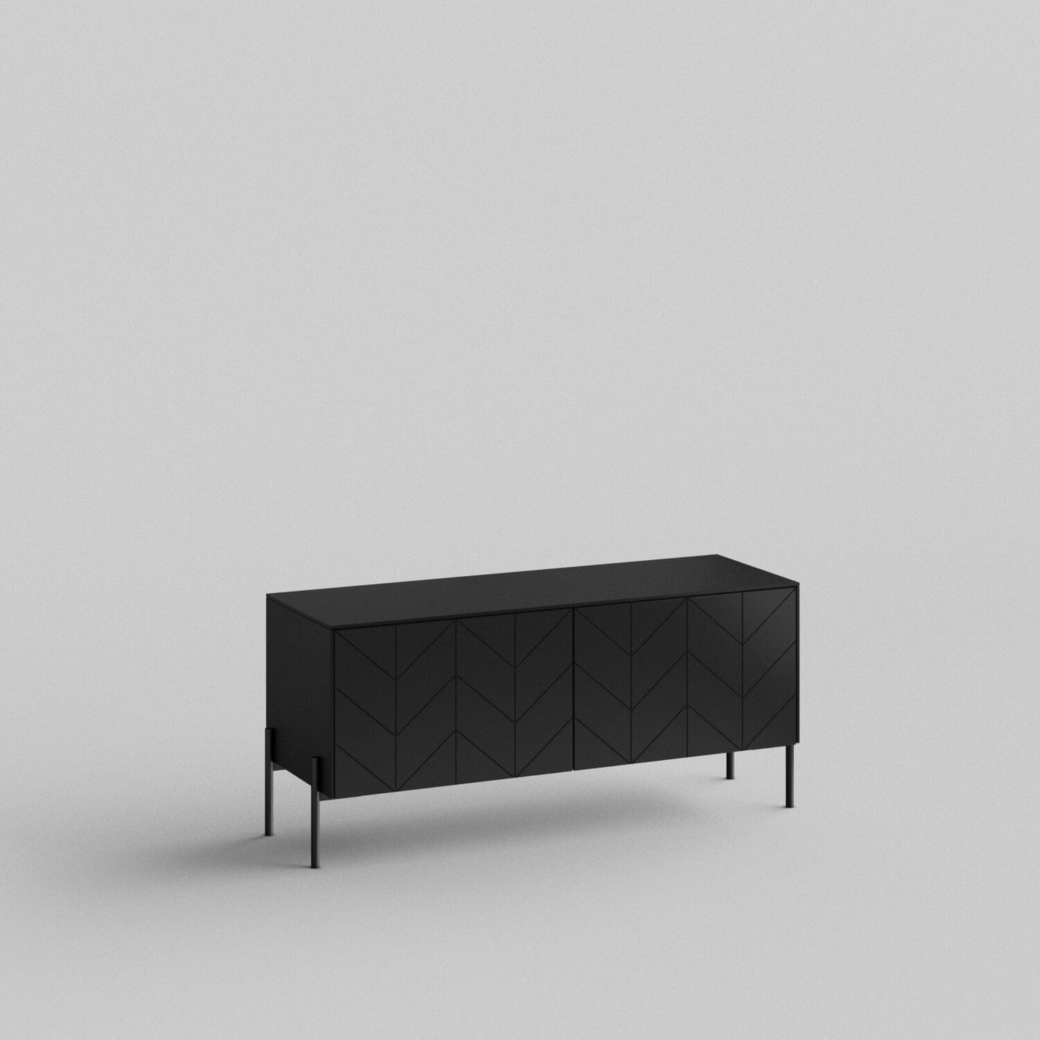Chevron Full Kit for Besta 2-Door Cabinet - Modern Storage Solution for Living Room, Bedroom, or Office Organization