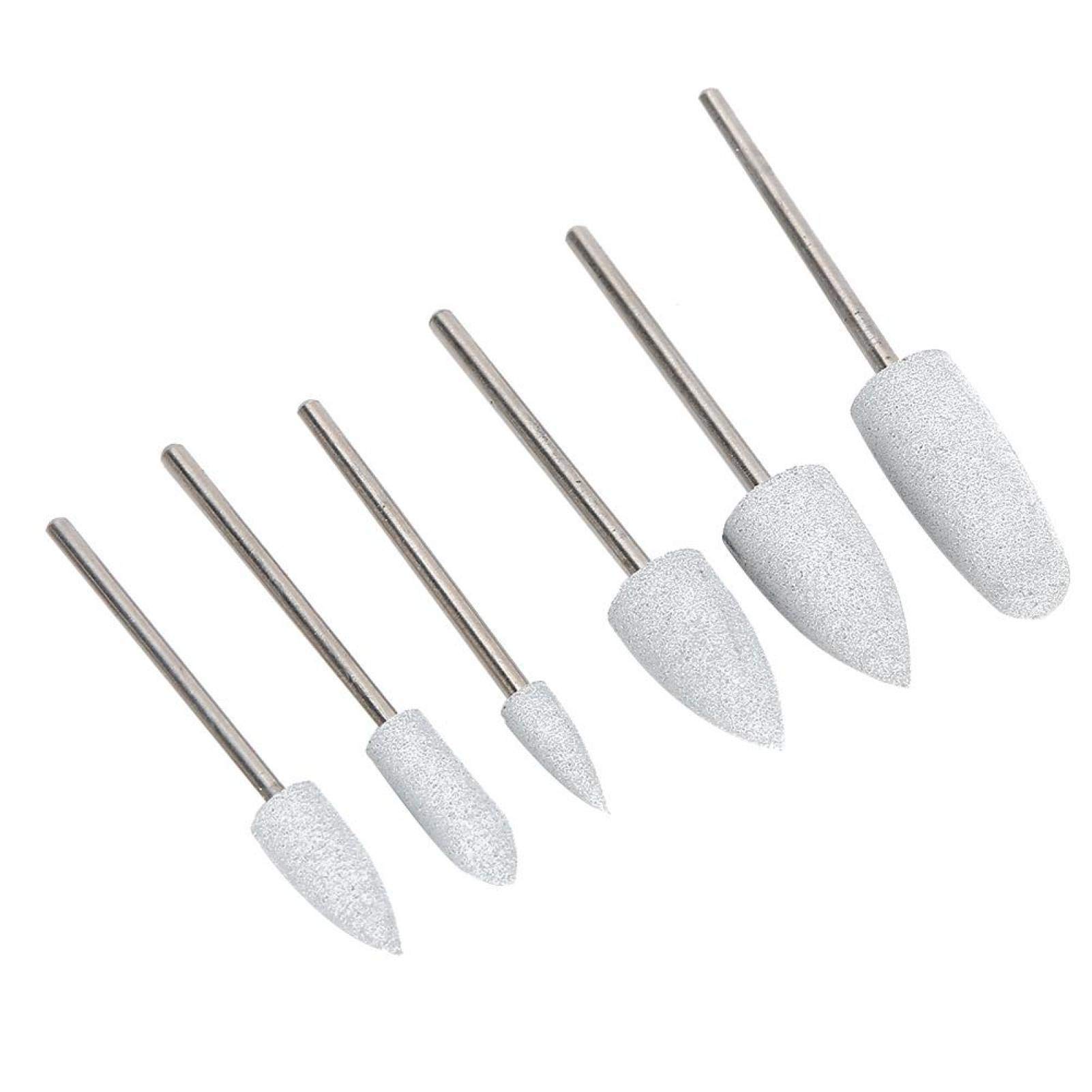 6Pcs Nail Art Grinding Head Set - Professional Electric Manicure Drill Bits for Acrylic Nails, Dead Skin Removal & Polishing - Nail Care Tools for Salon & Home Use
