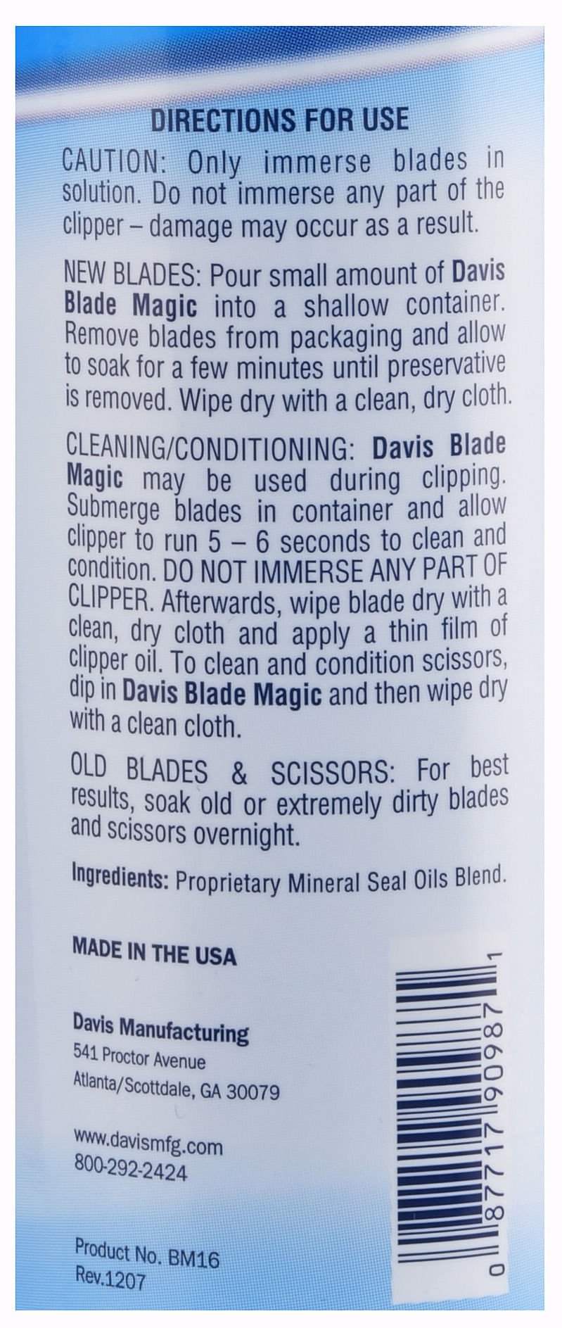 Blade Magic Grooming Clipper & Blade Lubricating Wash - 16 oz Professional Hair Clipper Oil & Cleaner for Barbers & Pet Grooming - Perfect for Clipper Maintenance & Blade Care