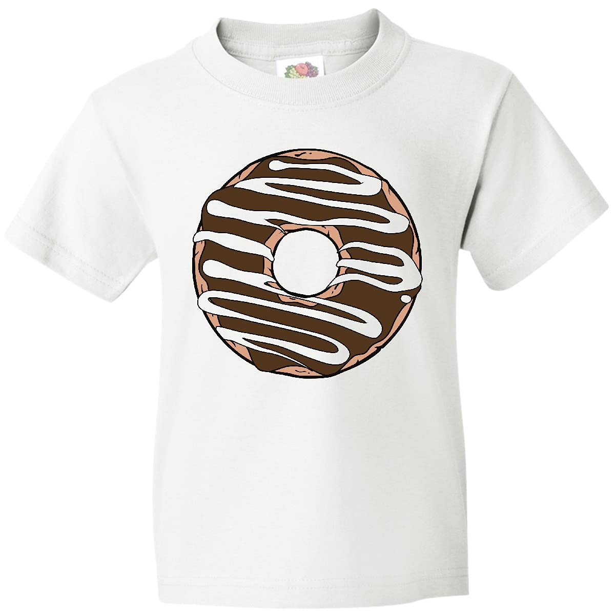 Inktastic Chocolate Donut Graphic Youth T-Shirt - Cute Doughnut with Icing & Frosting Design - Perfect for Birthday Parties, Baking Enthusiasts & Sweet Treat Lovers