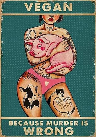 500-Piece Wooden Puzzle - Tattoo Girl & Piggy Vegetarian Theme - Adult Jigsaw Puzzle for Family, Friends & Parent-Child Bonding - Perfect for Relaxation, Stress Relief & Home Decor - Challenging Brain Teaser Game & Unique Gift Idea