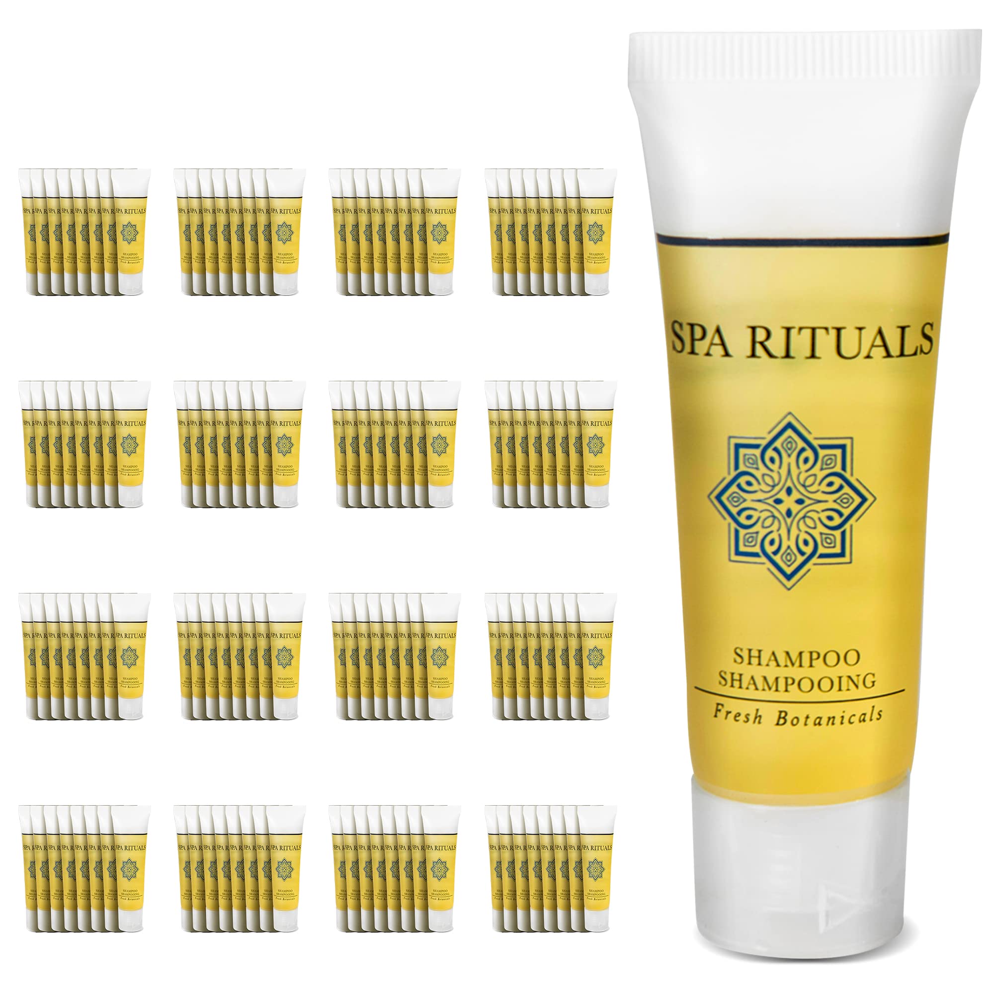 Spa Rituals 1oz Shampoo with Fresh Botanicals - Mini Travel Size Toiletries for All Hair Types (300 Pack) - Perfect for Hotels, Gyms, Salons & Travel Essentials
