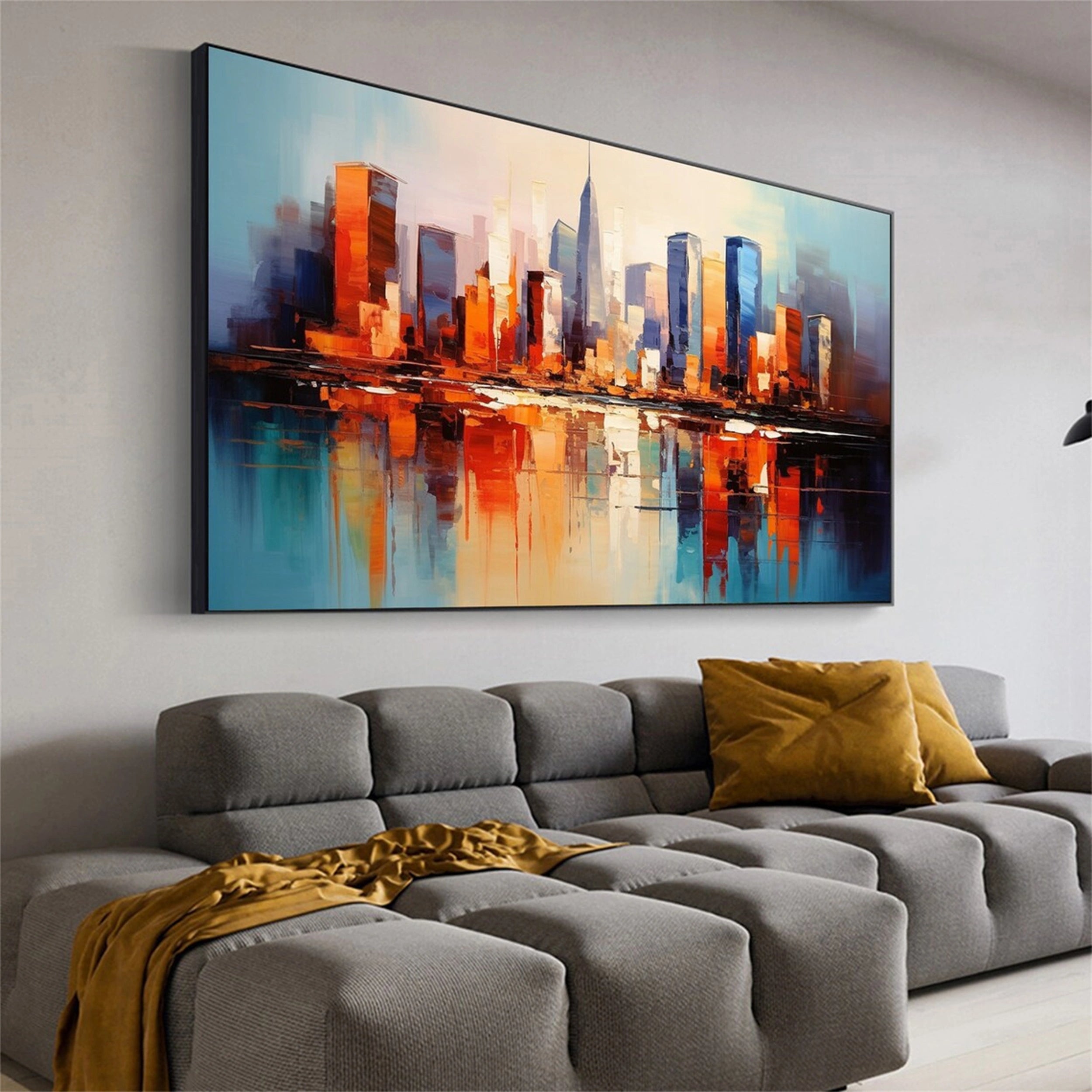 Urban Landscape Painting #UL 011 - Modern Wall Art for Living Room, Bedroom & Office Decor