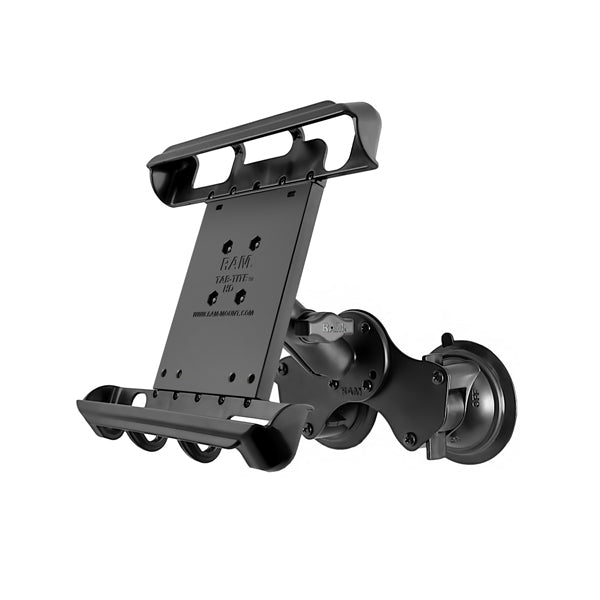RAM B-189-TAB8U Double Twist Lock Suction Mount with Spring Cradle - Universal Tablet Holder for iPad, Samsung, Kindle with Cases - Perfect for Car, Boat & RV Use