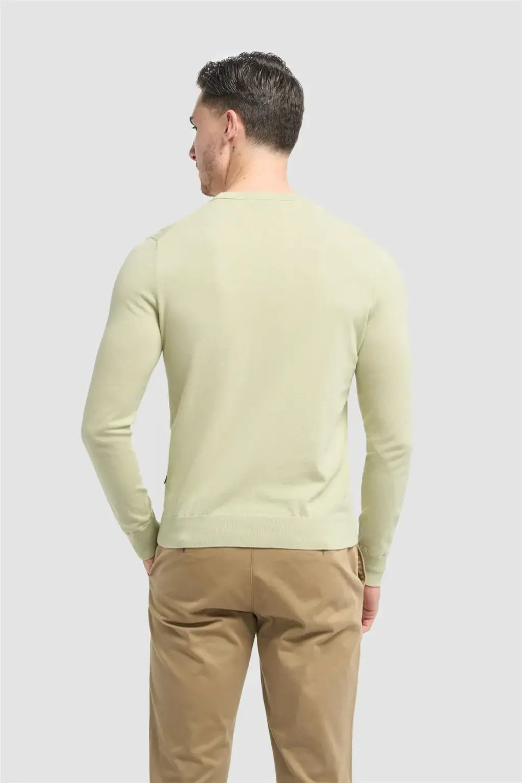 Cavani Men's Savio Lightweight Crew Neck Sweater | Soft Cotton Knit Pullover for Casual Wear & Layering | Perfect for Office, Travel & Everyday Comfort