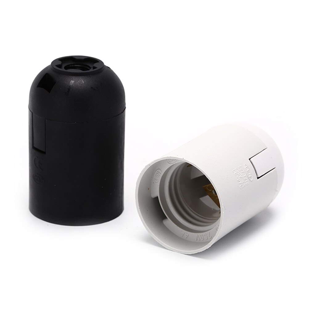 10pcs LED Lamp Bulb Base Conversion Holder Socket Adapter - White Color for Home, Office & DIY Lighting Projects
