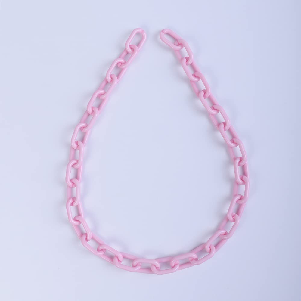 JWICOS Chunky Acrylic Paperclip Chain Necklace for Women - Long Cute Link Collar Necklace, Fashion Jewelry Gift for Her - Perfect for Casual Wear, Office, Parties & Special Occasions