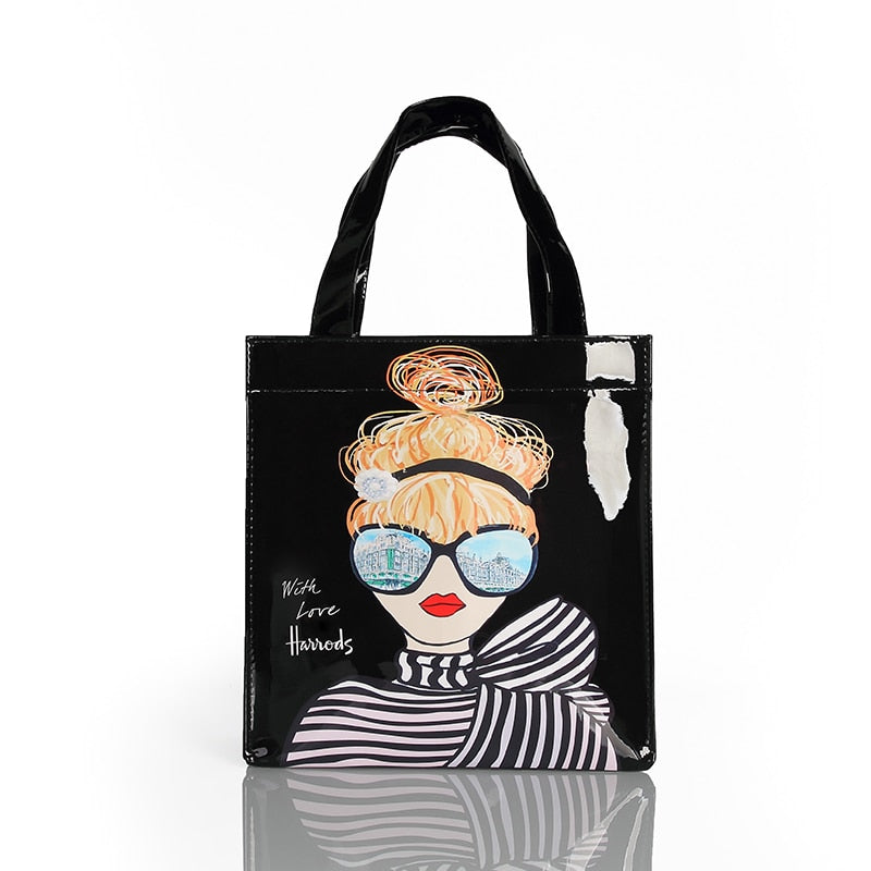 Eco-Friendly Women's Floral Tote Shopping Bag - Reusable Grocery Bag for Beach, Market & Daily Use
