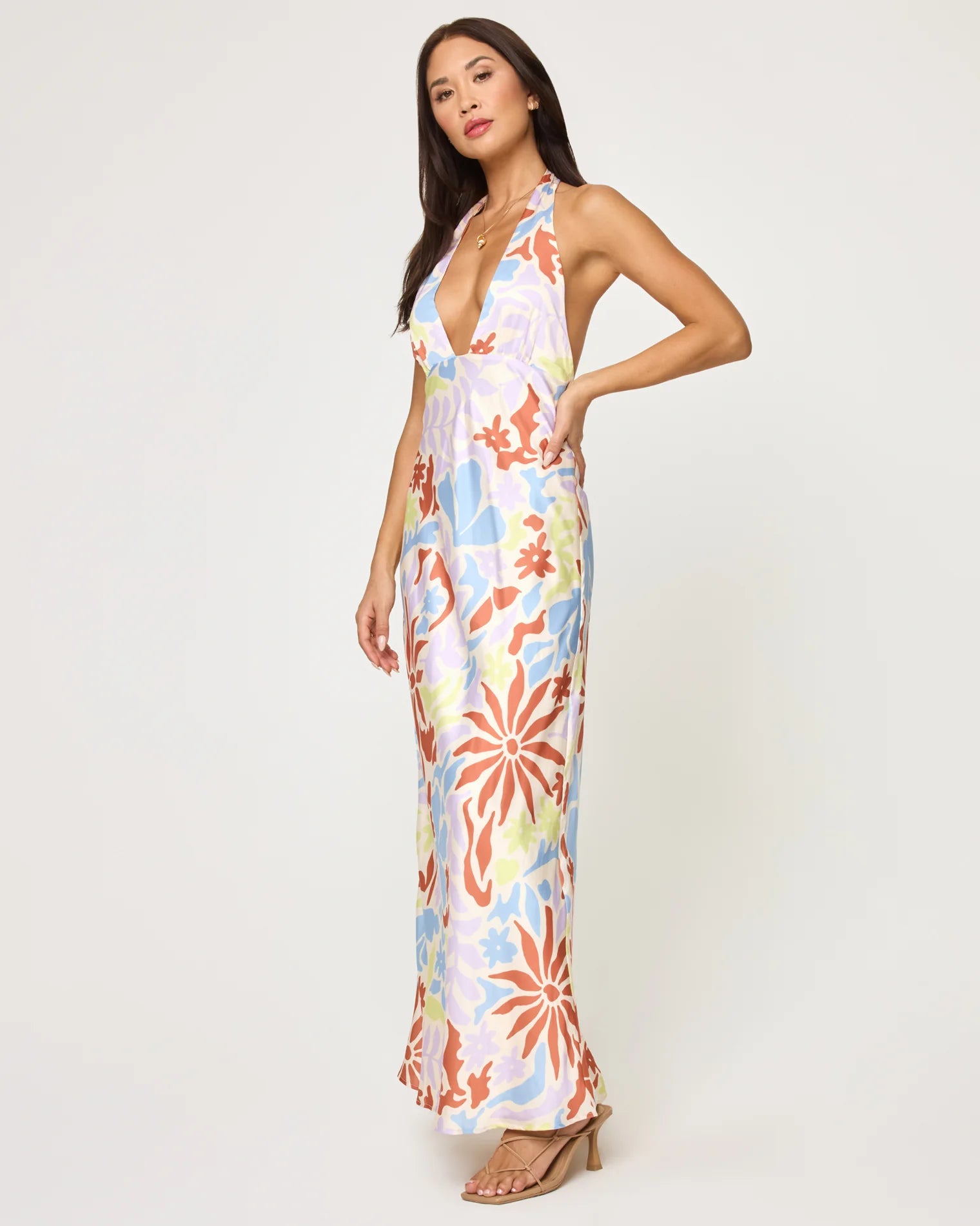 L*Space Tuscany Dress for Women - Flowy Summer Beach Cover Up, Boho Chic Maxi Dress with Side Slit, Perfect for Vacation, Pool Party & Date Night