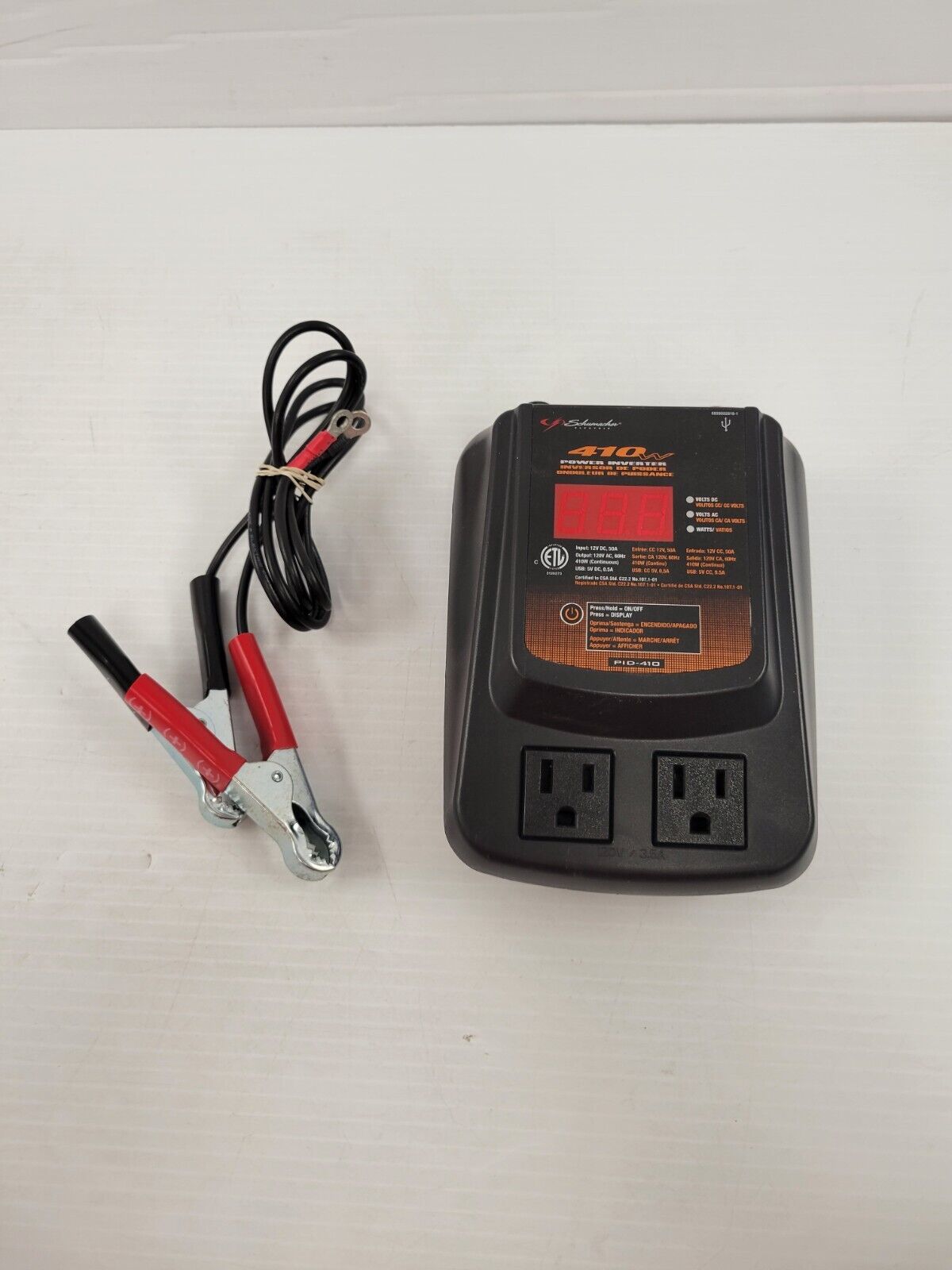 Schumacher 0899002818 1 Inverter - 150W Power Inverter for Car, Truck, RV | DC 12V to AC 110V Converter with USB Port | Perfect for Charging Laptops, Phones & Small Appliances on Road Trips & Camping