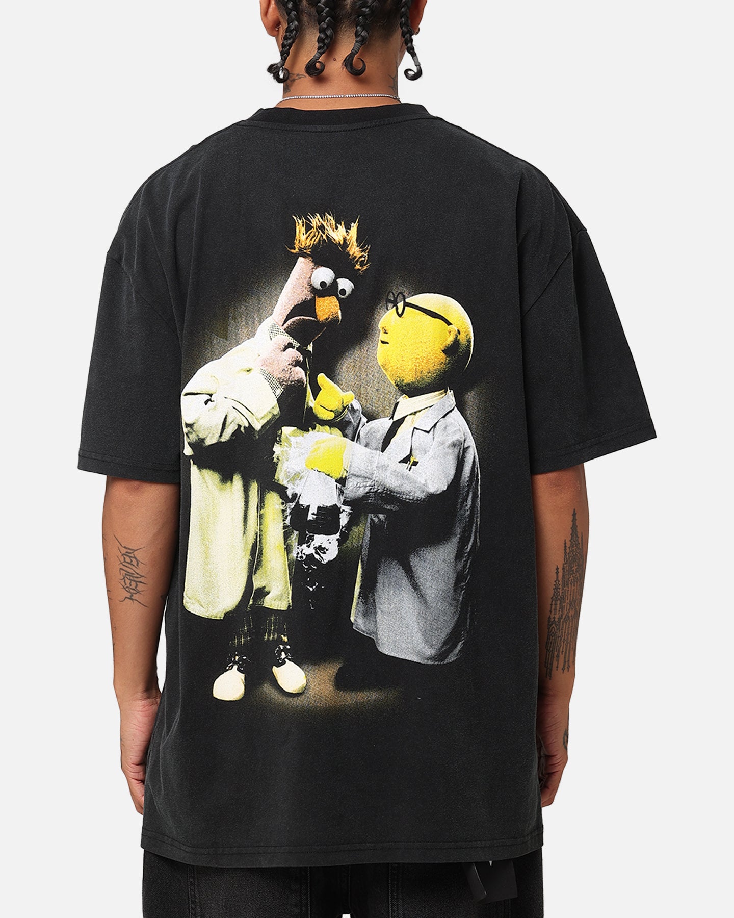 Vintage Disney The Muppets Beaker Graphic T-Shirt - Black Cotton Heavyweight Tee for Men & Women - Perfect for Casual Wear, Cosplay, and Disney Fan Gifts