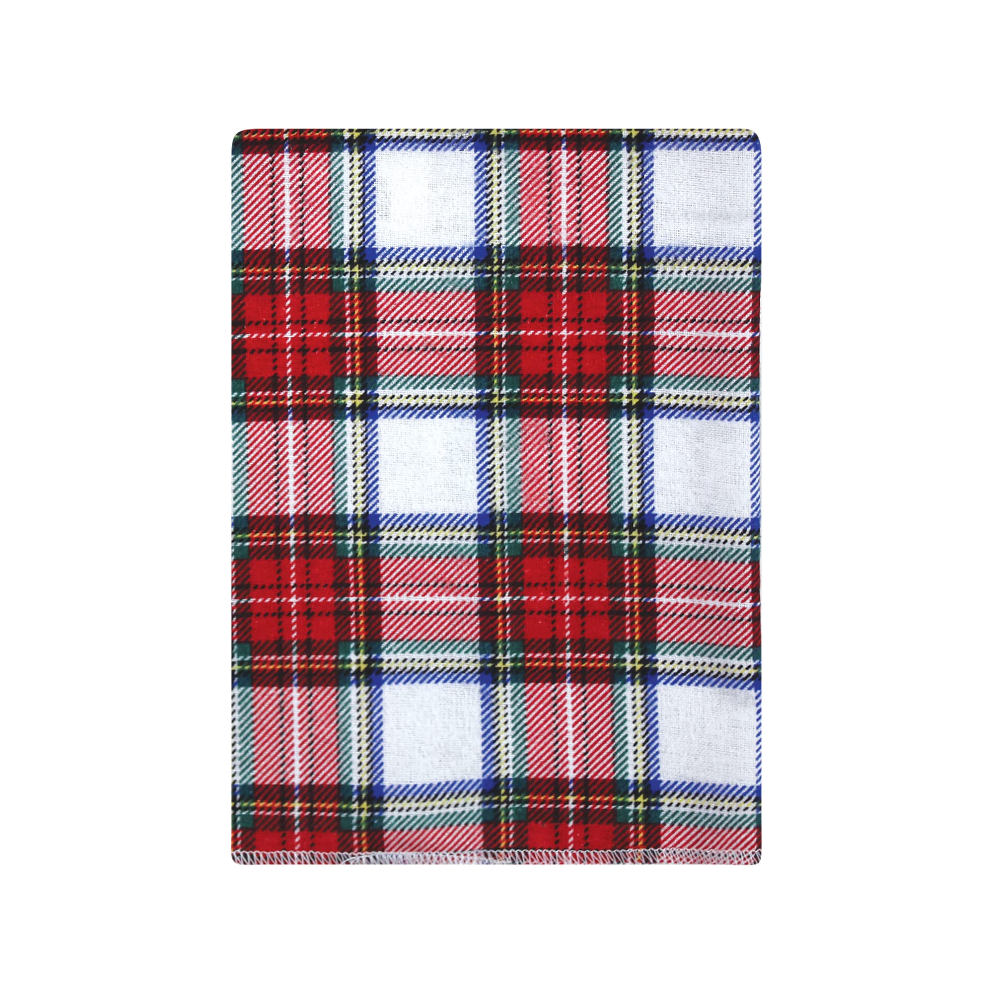 Hudson Baby Unisex Cotton Flannel Burp Cloths Bundle - Soft White Tartan Design for Newborns & Infants - Perfect for Feeding, Spit-Up Protection & Gentle Skin Care