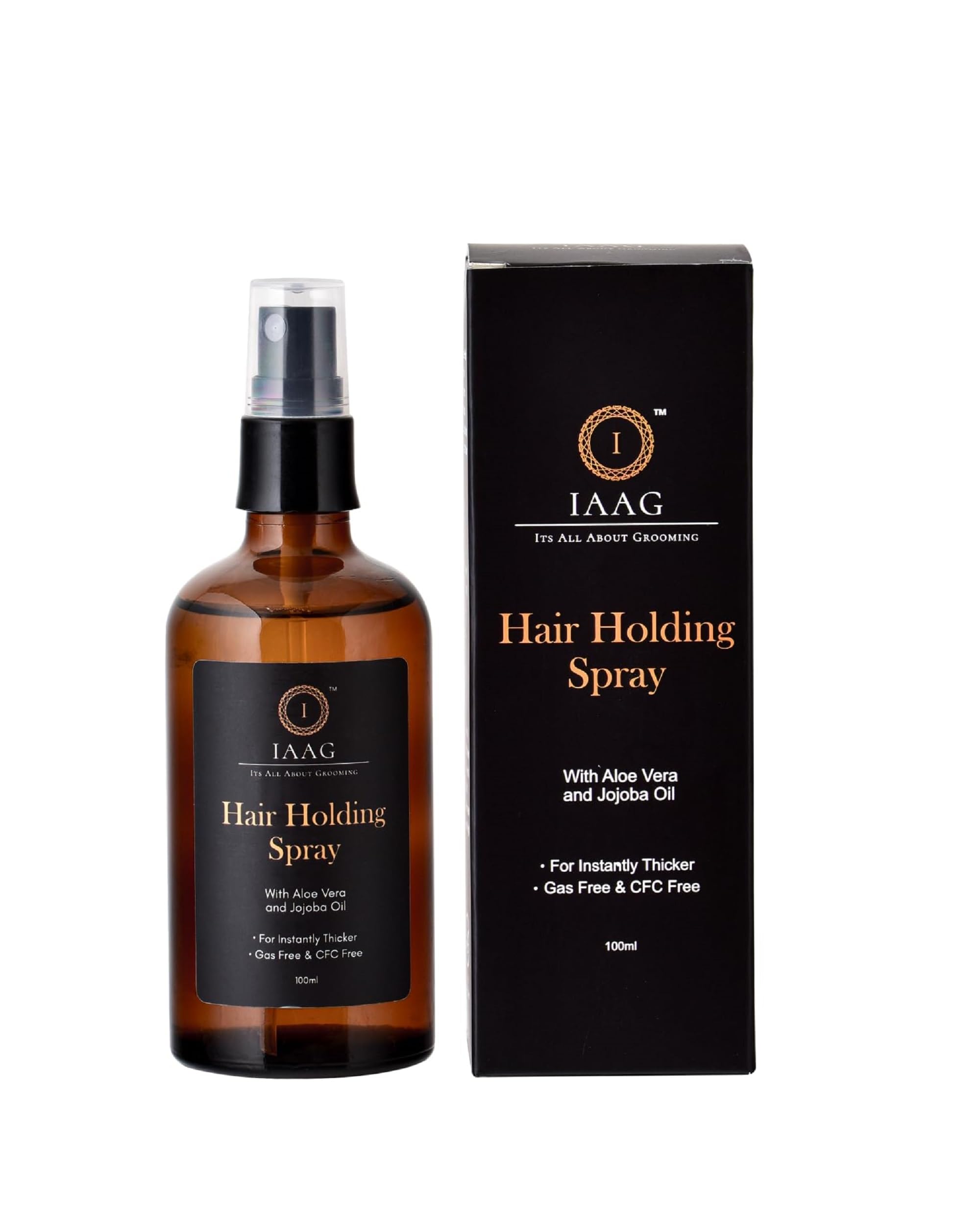 IAAG Strong Hold Hair Spray for Women & Men - Quick Drying, Long Lasting Styling Spray with Natural Shine | No Flaking, Non-Sticky Formula | Easy Wash Off | 100ml Hair Styling Product - Perfect for Parties, Weddings & Daily Use
