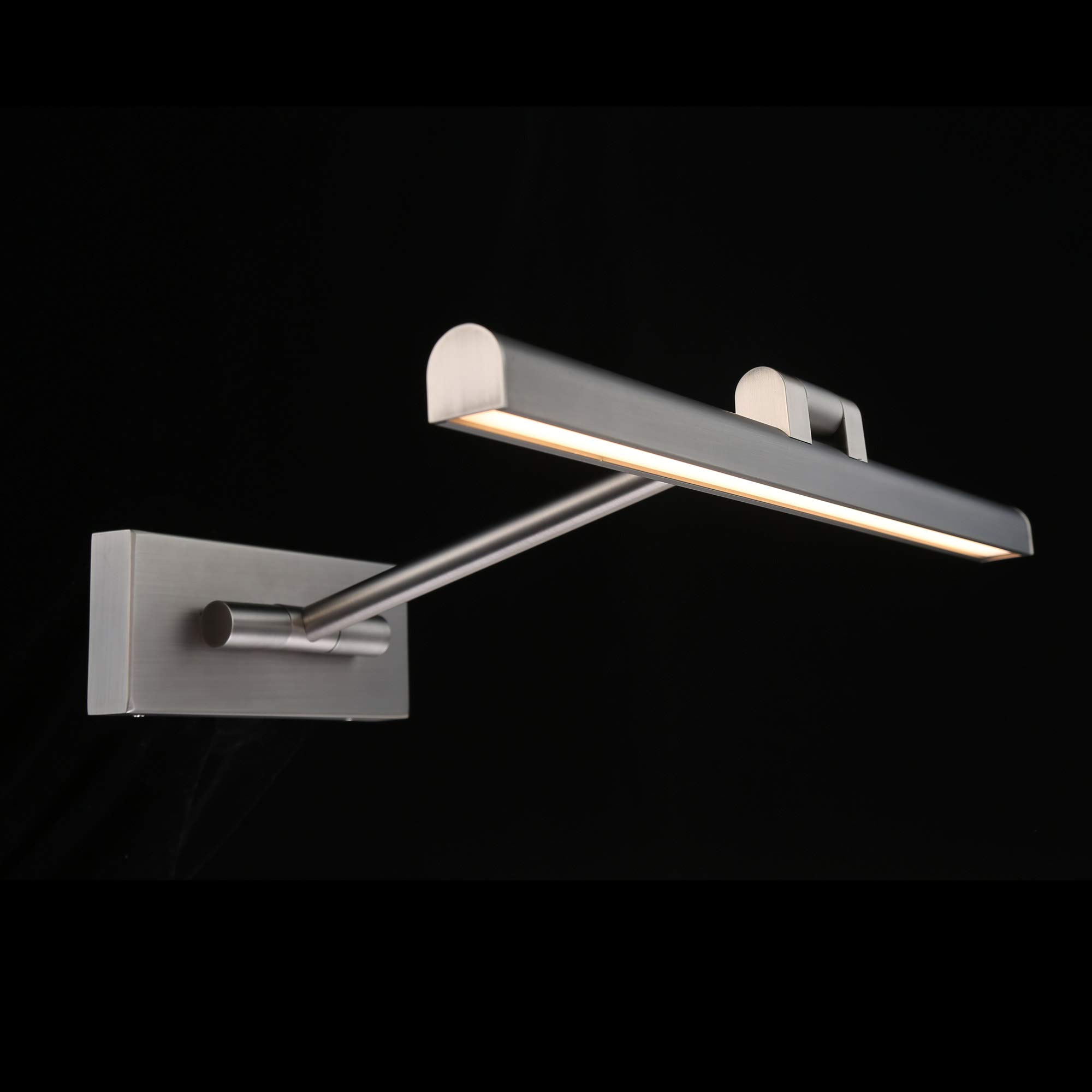 WAC Lighting dweLED Reed 17-inch Adjustable LED Picture Light 3000K Warm White Brushed Nickel - Perfect for Artwork, Gallery Walls & Home Decor Illumination
