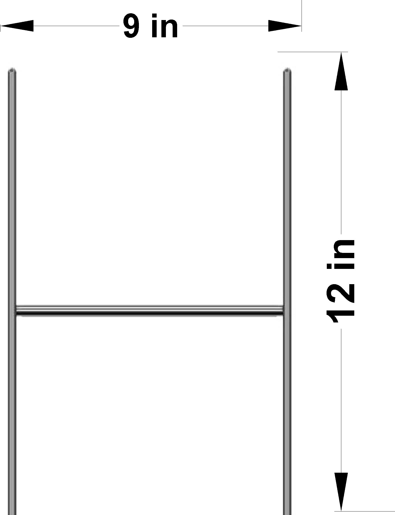 200 Pack 12 x 9 Inch Galvanized Steel H-Frame Sign Holders - 9 Gauge Heavy Duty Wire Stakes for 4mm/5mm Corrugated Plastic Signs (12
