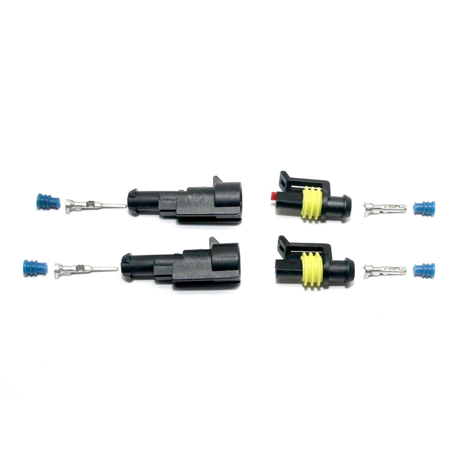 DAMA AMP Type Connector Terminal & Pins Set - 2 Pack | Waterproof Electrical Connectors for Automotive, Marine & Industrial Wiring