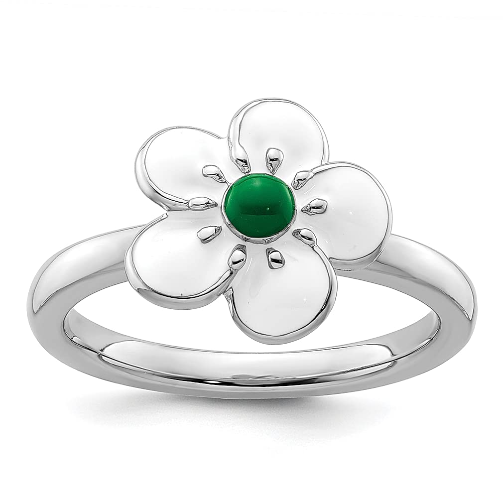 925 Sterling Silver Hawthorn Band Ring - Flower Leaf Stackable Fine Jewelry for Women - Perfect Gift for Her - Ideal for Everyday Wear, Stacking & Special Occasions