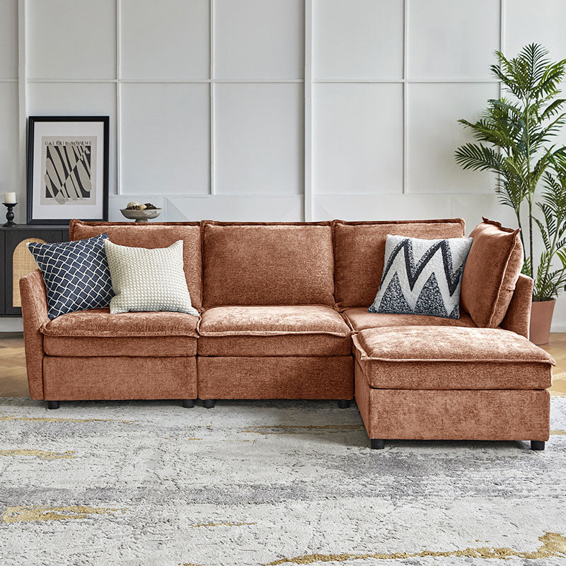 Harmetrix Oversized Soft Sectional Couch with Storage | Modern L-Shaped Sofa Bed with Hidden Compartment | Perfect for Living Room, Family Room & Small Spaces